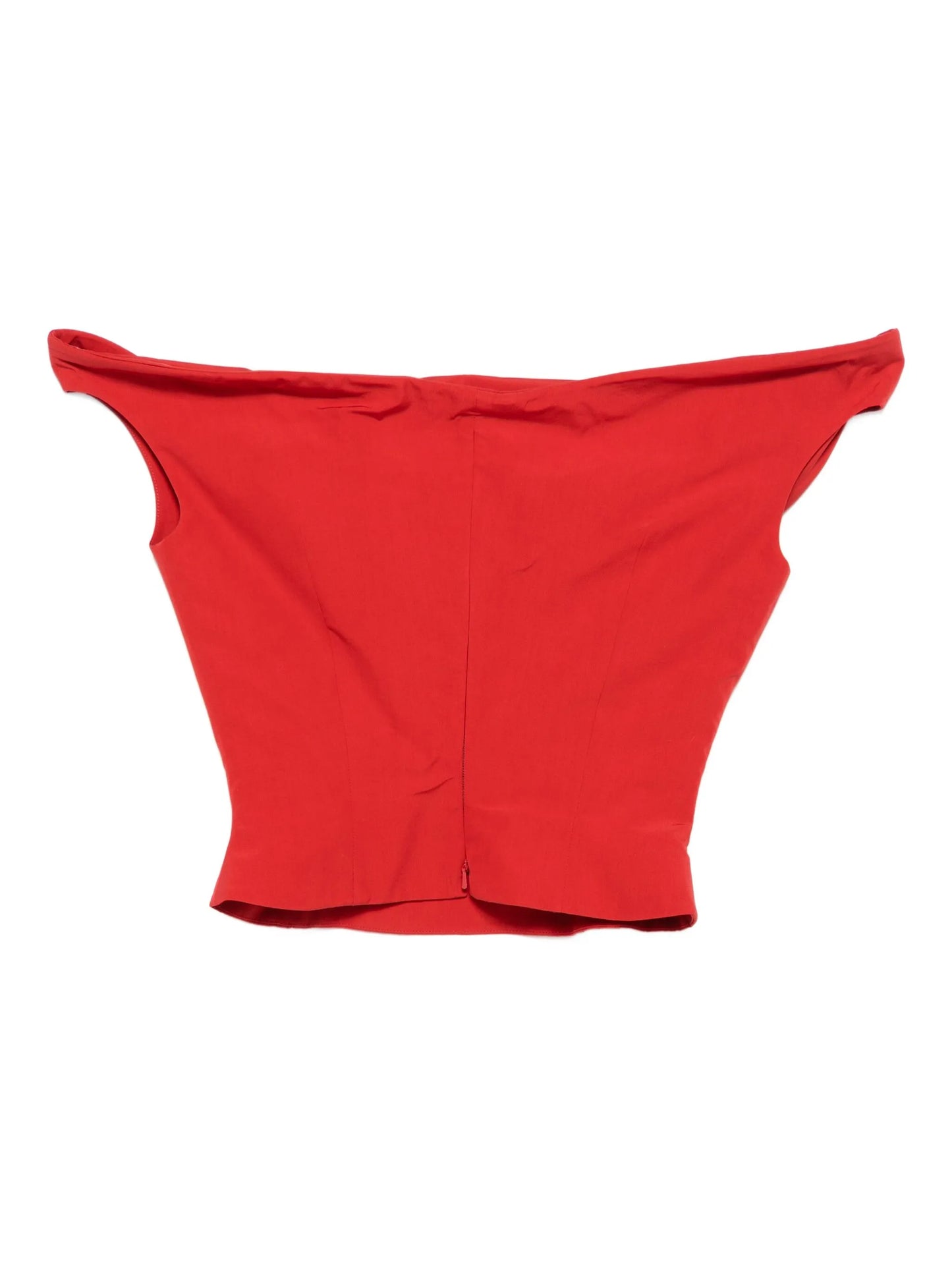 cowl-neck cropped top
