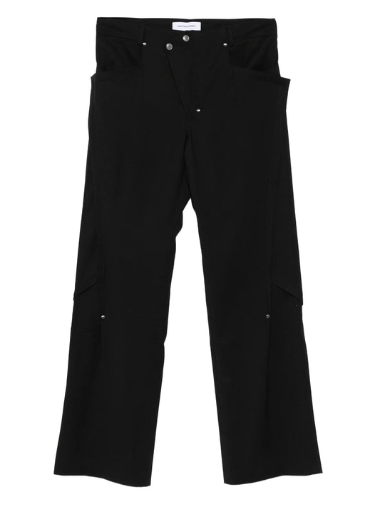 studded-embellishment trousers