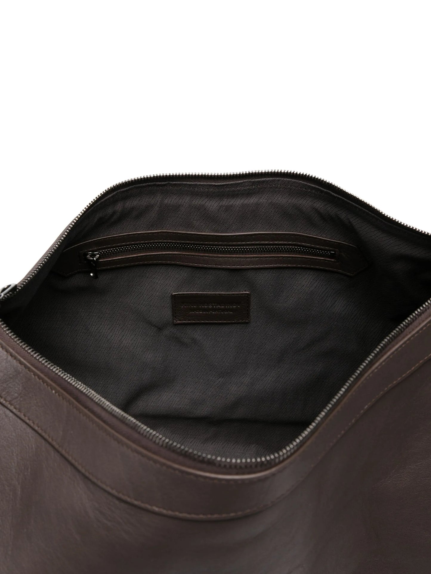 Moravia leather curved shoulder bag