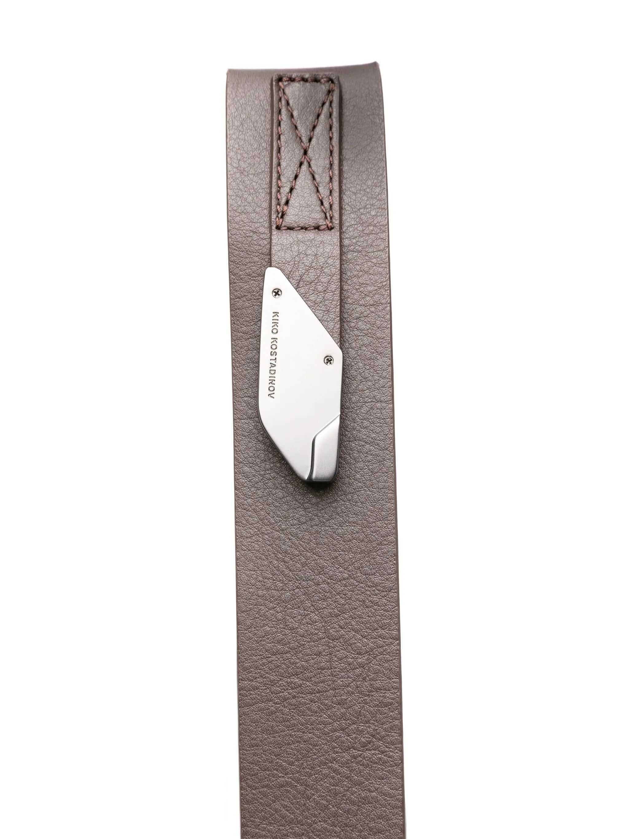 Moravia leather curved shoulder bag