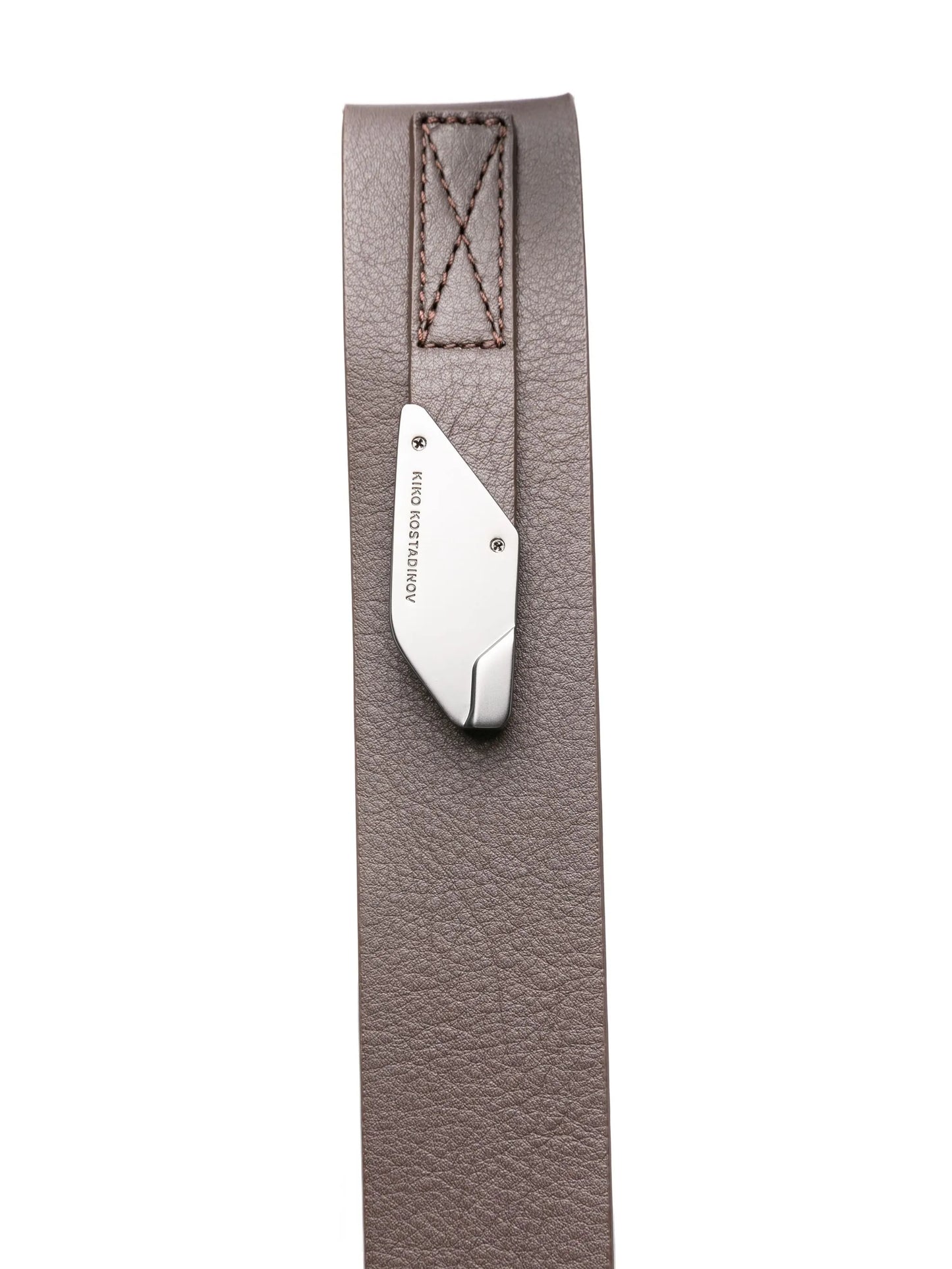 Moravia leather curved shoulder bag