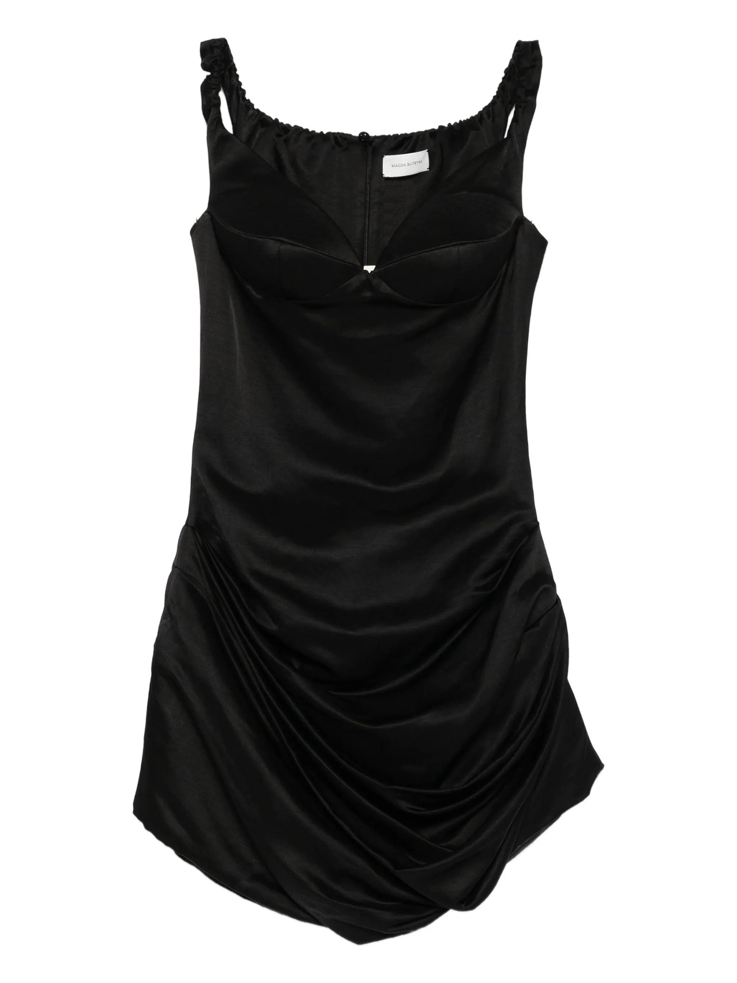 draped mini dress