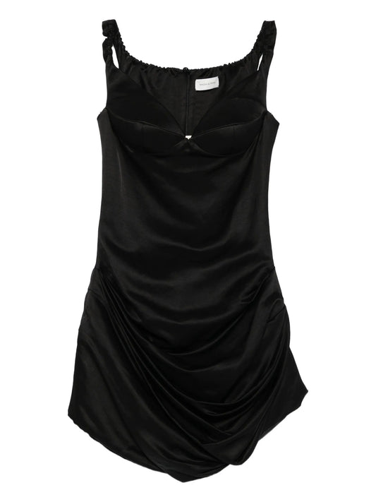 draped mini dress