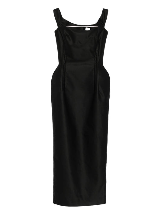 silk midi dress