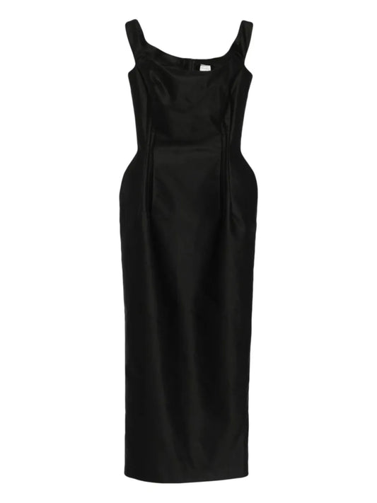 silk midi dress