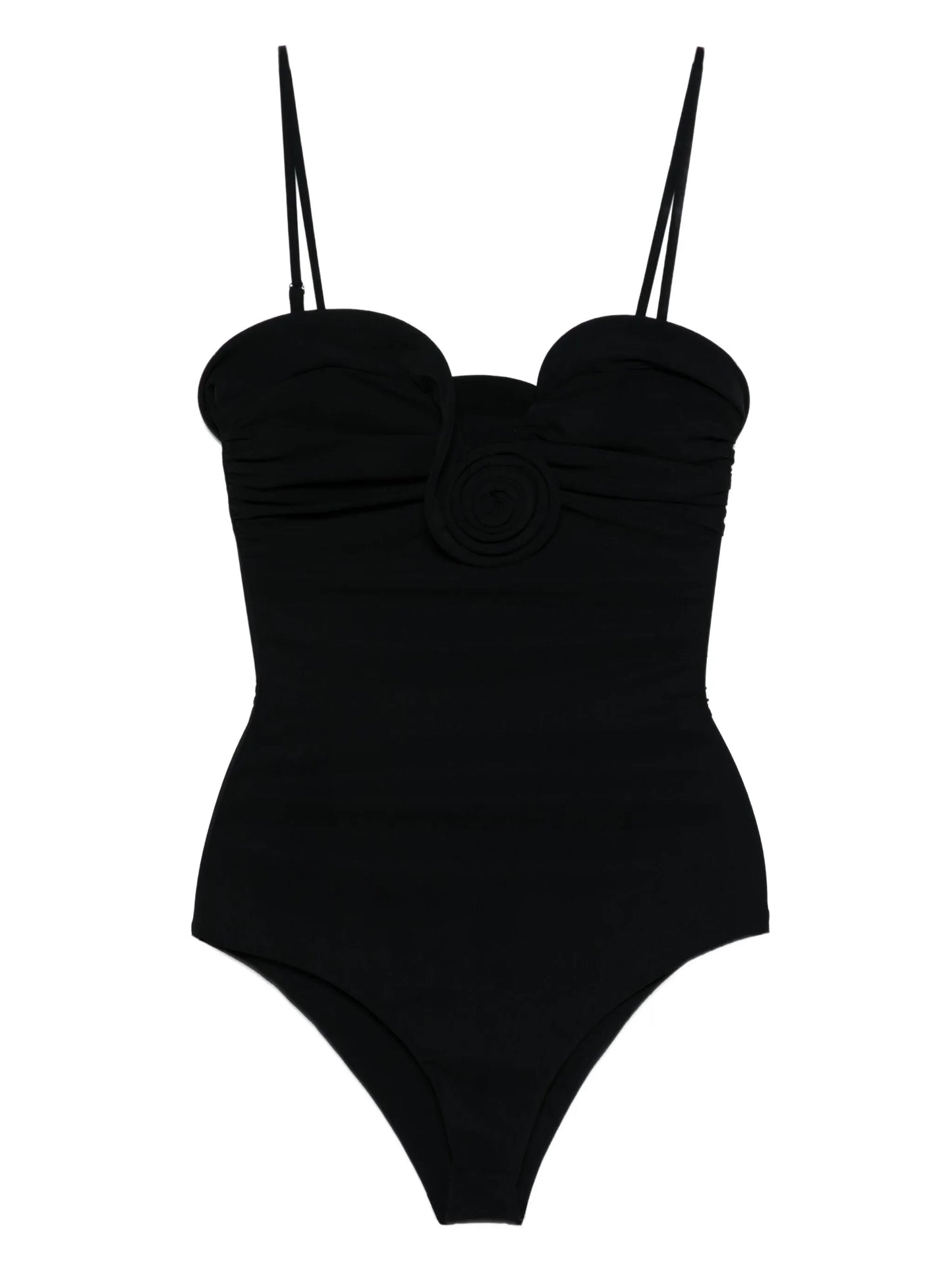 rose-embellished swimsuit