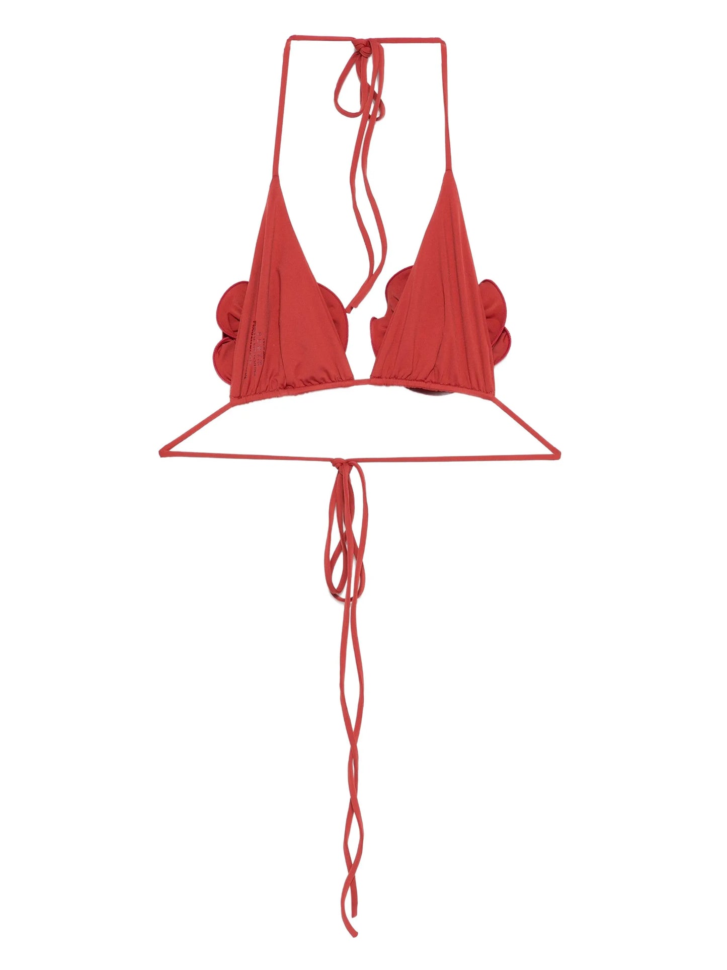 floral-motif bikini top