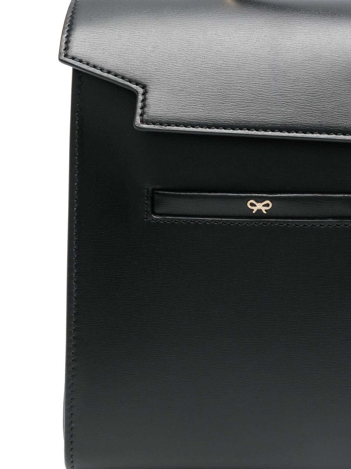 Mortimer calf leather top handle bag in black