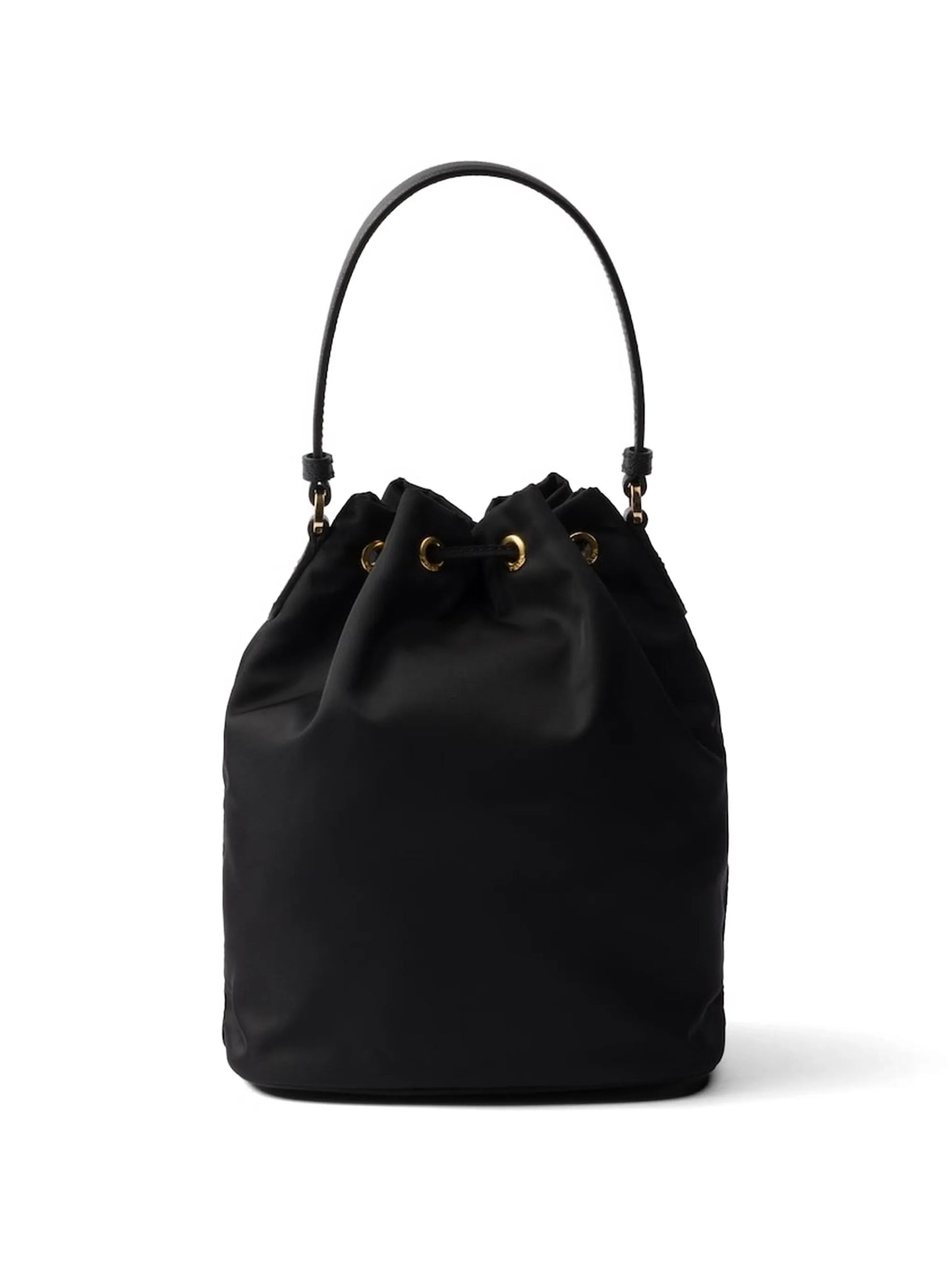 logo-plaque drawstring tote bag