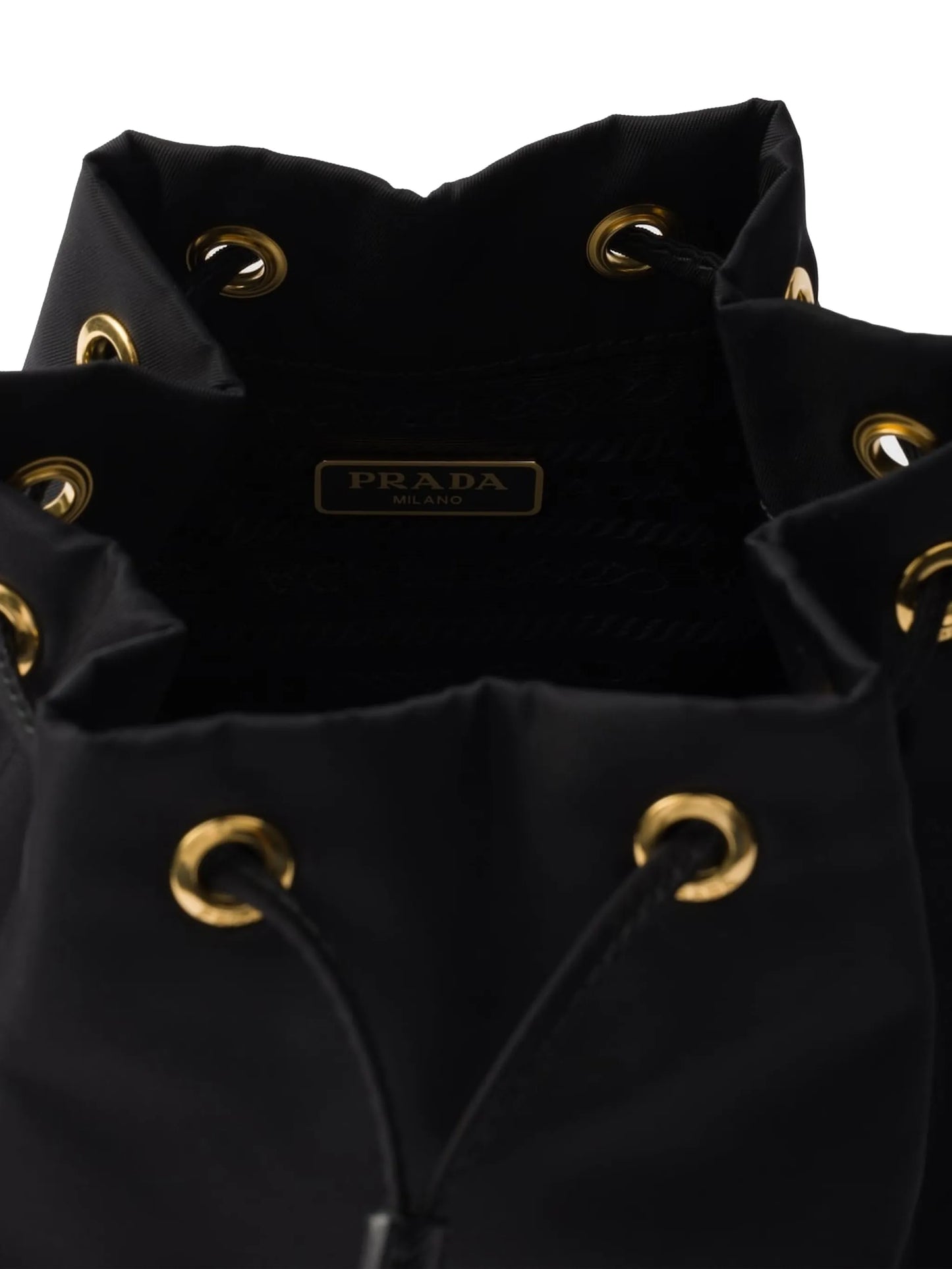 logo-plaque drawstring tote bag