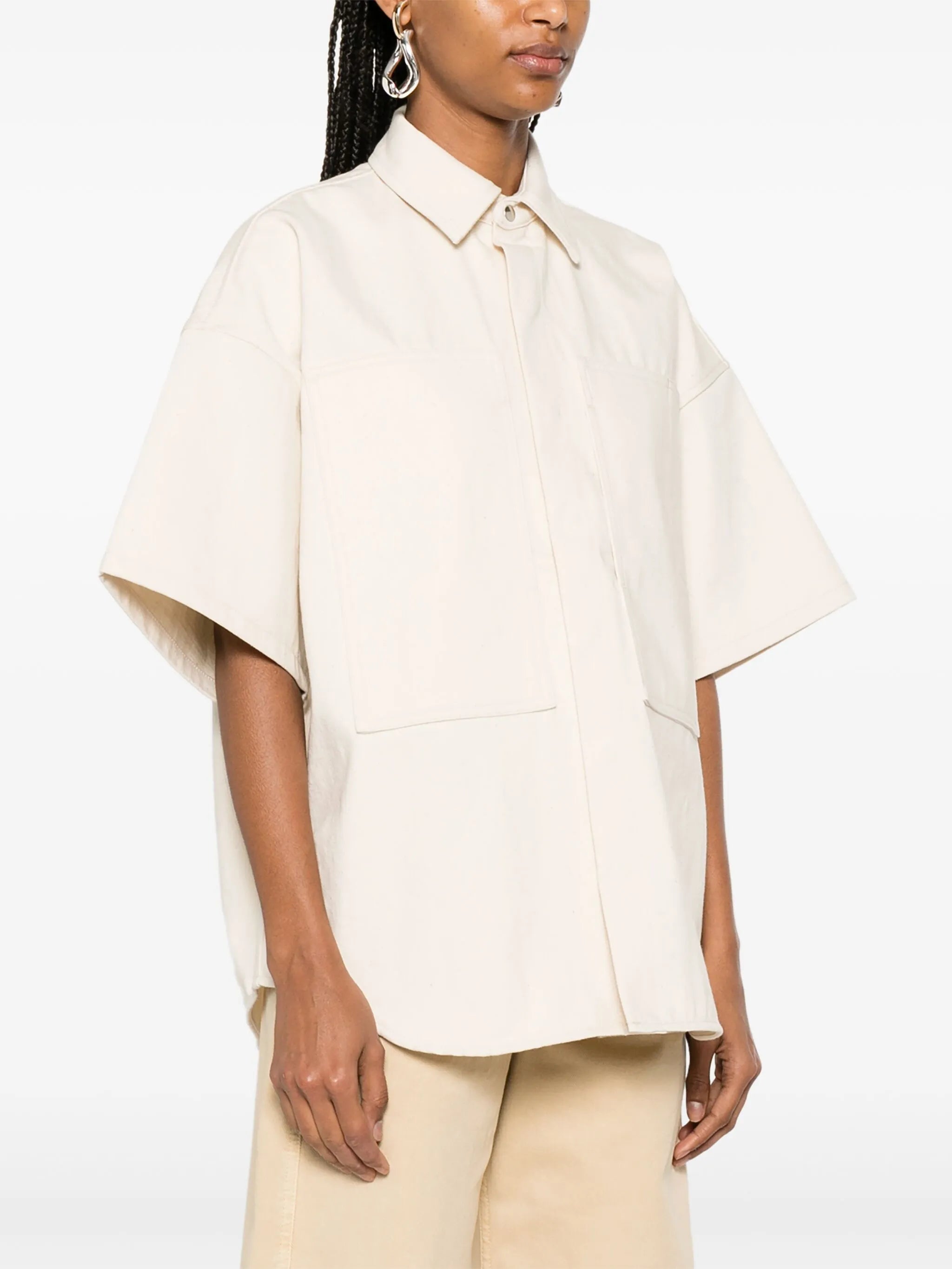 twill-weave shirt