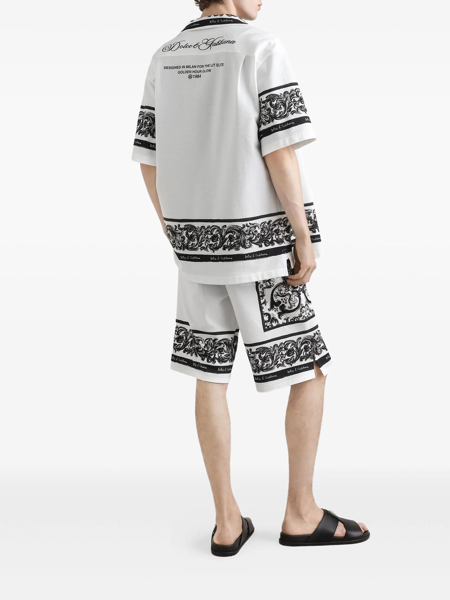 logo-print cotton shirt