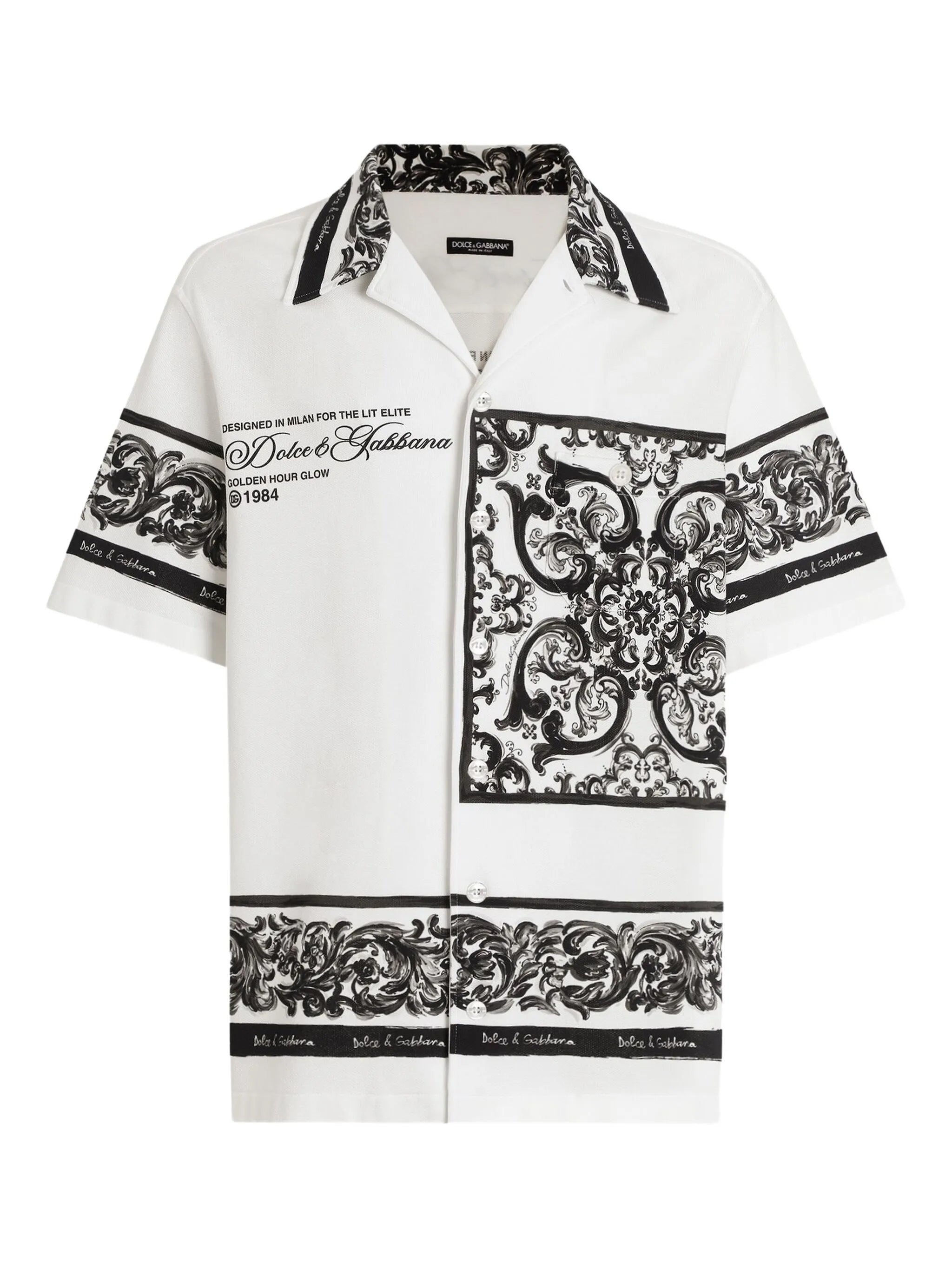 logo-print cotton shirt