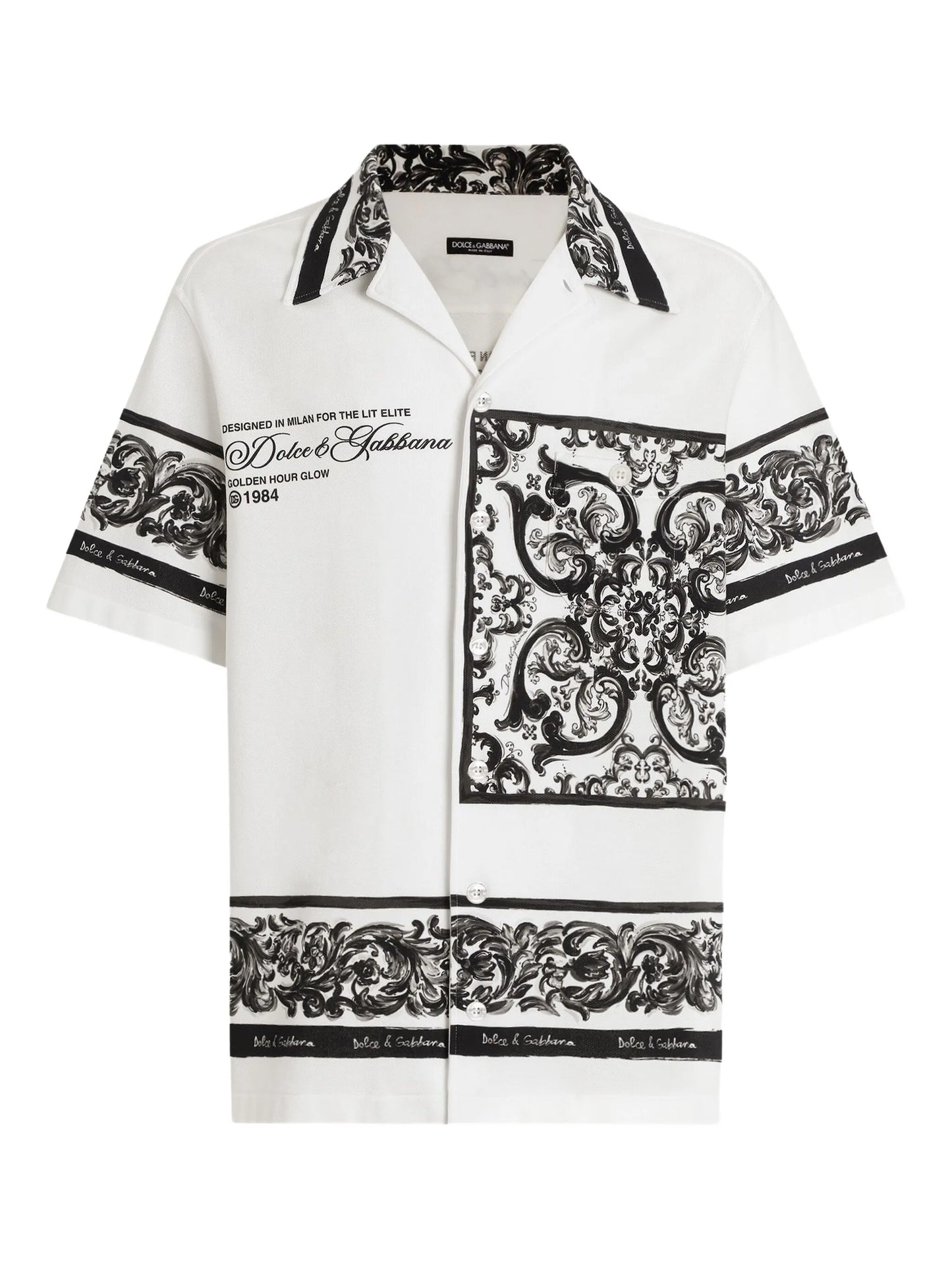 logo-print cotton shirt