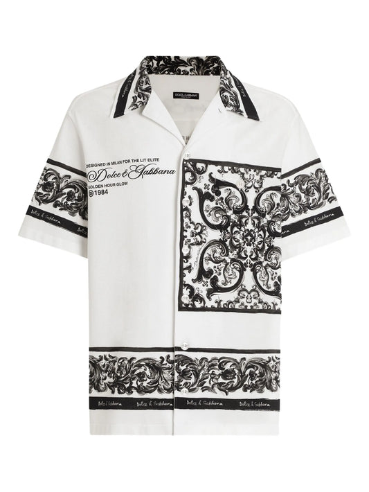 logo-print cotton shirt