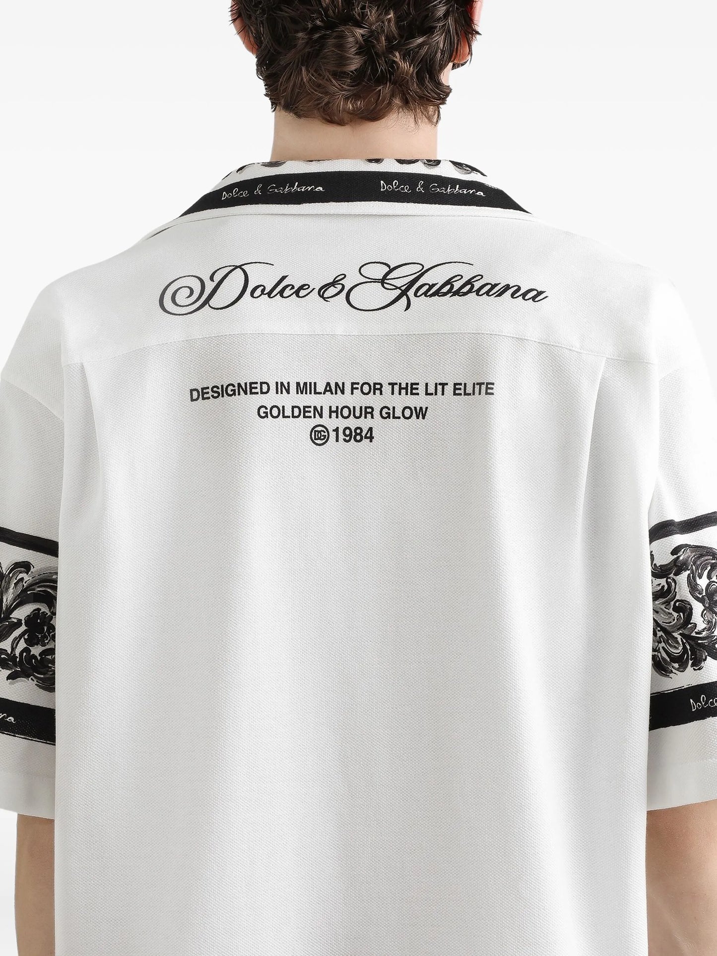 logo-print cotton shirt