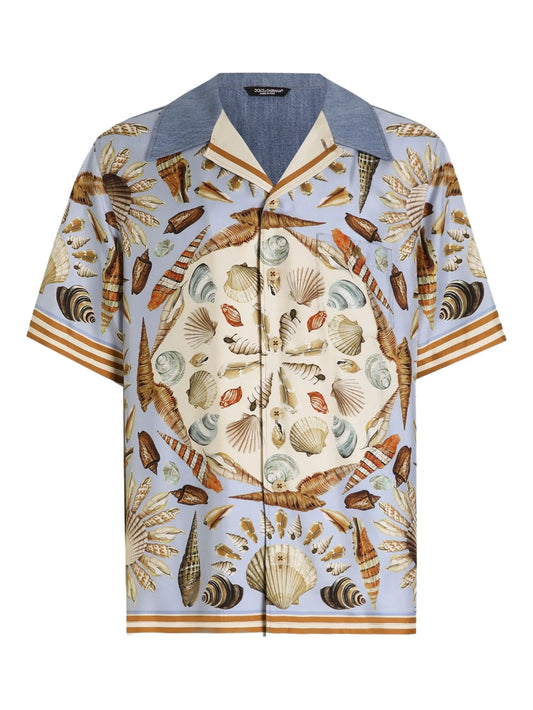 shell-print shirt
