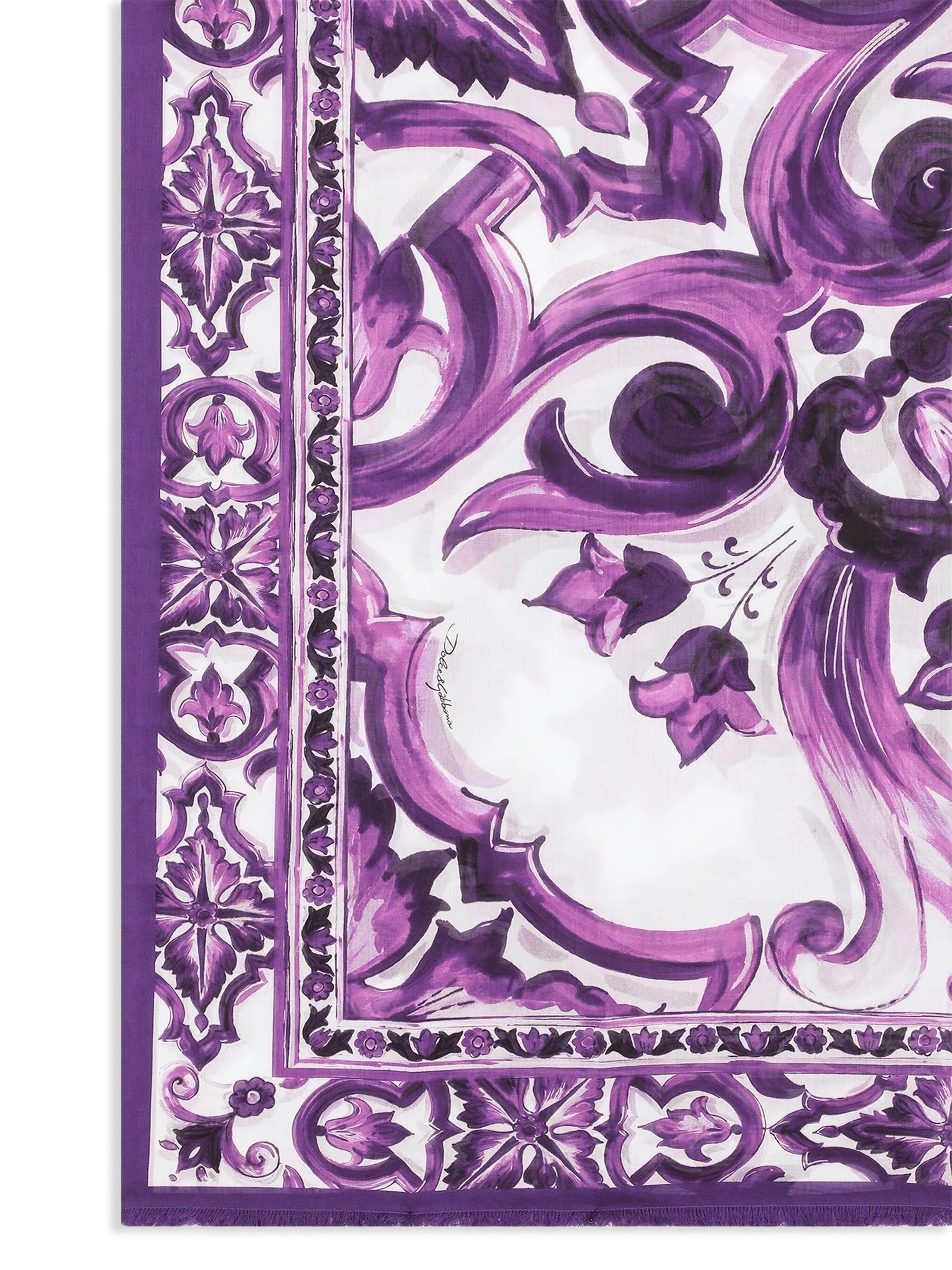 Majolica-print batiste sarong