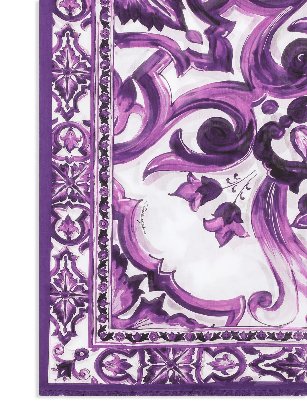 Majolica-print batiste sarong