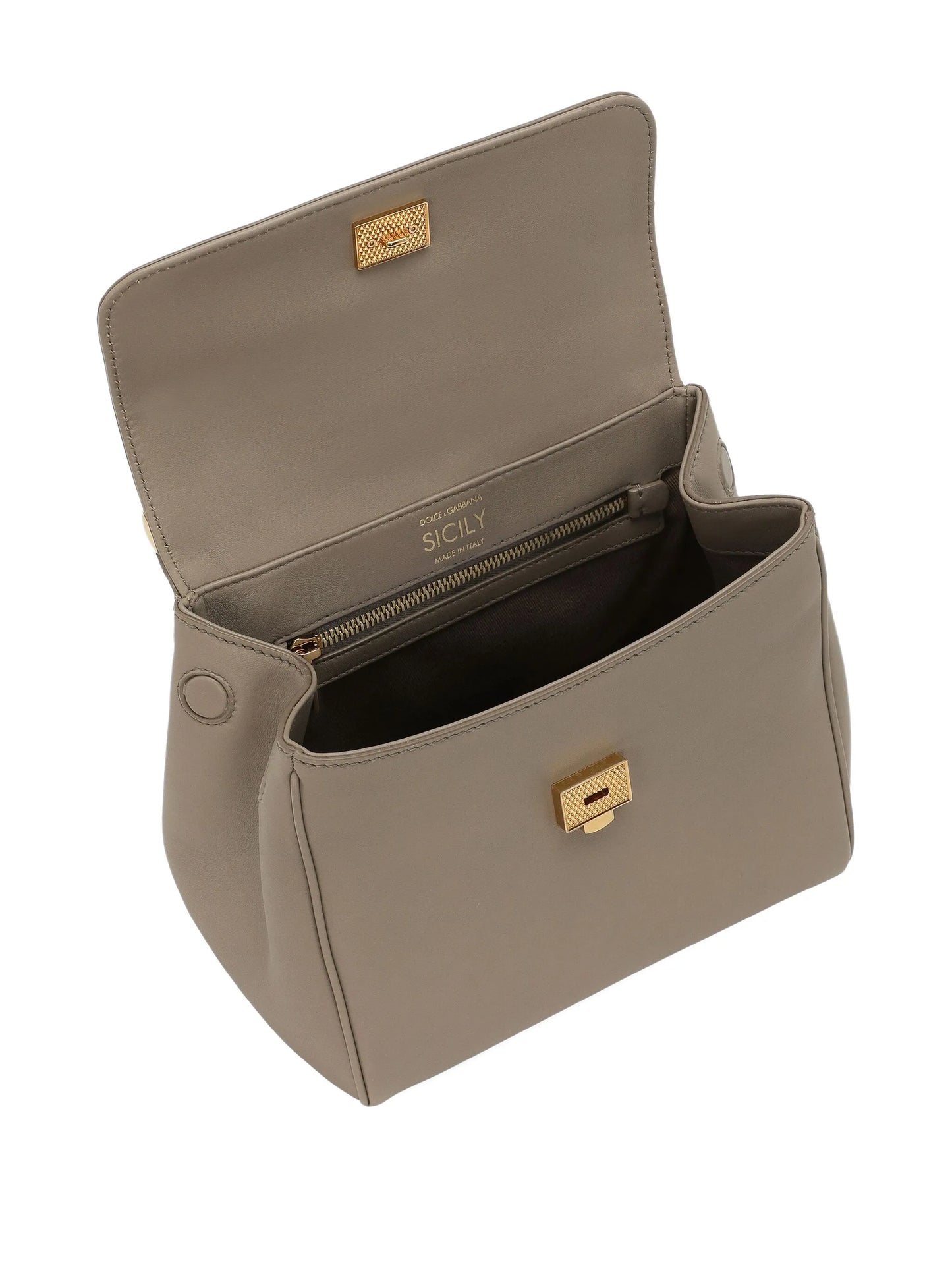 medium Sicily padlock-detail leather handbag