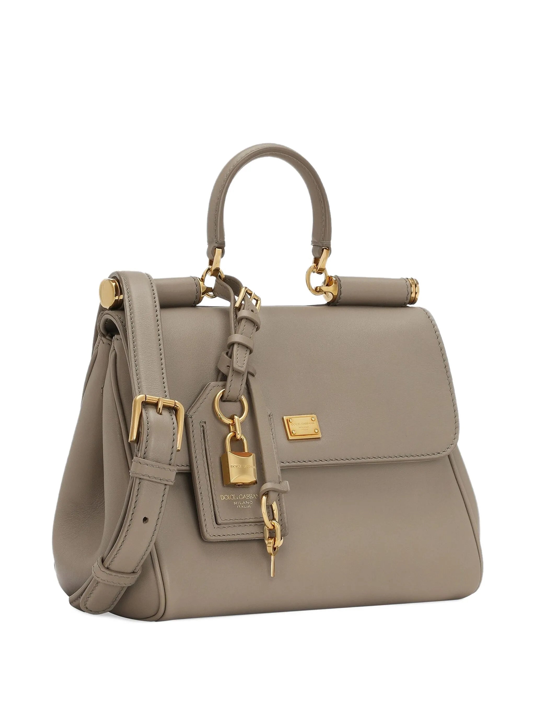 medium Sicily padlock-detail leather handbag