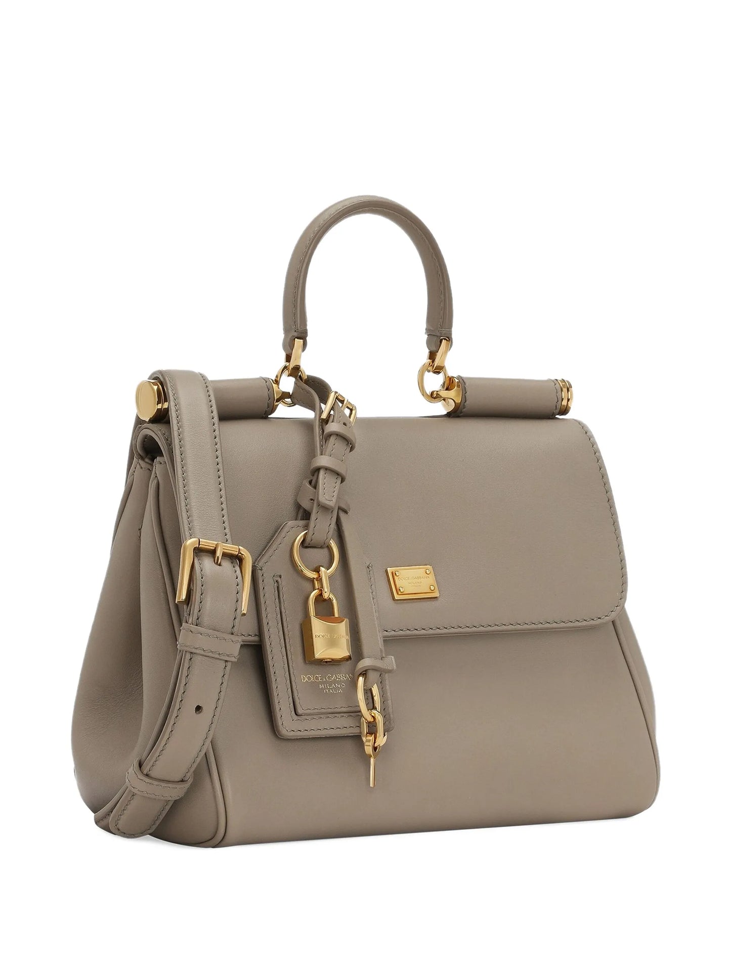 medium Sicily padlock-detail leather handbag