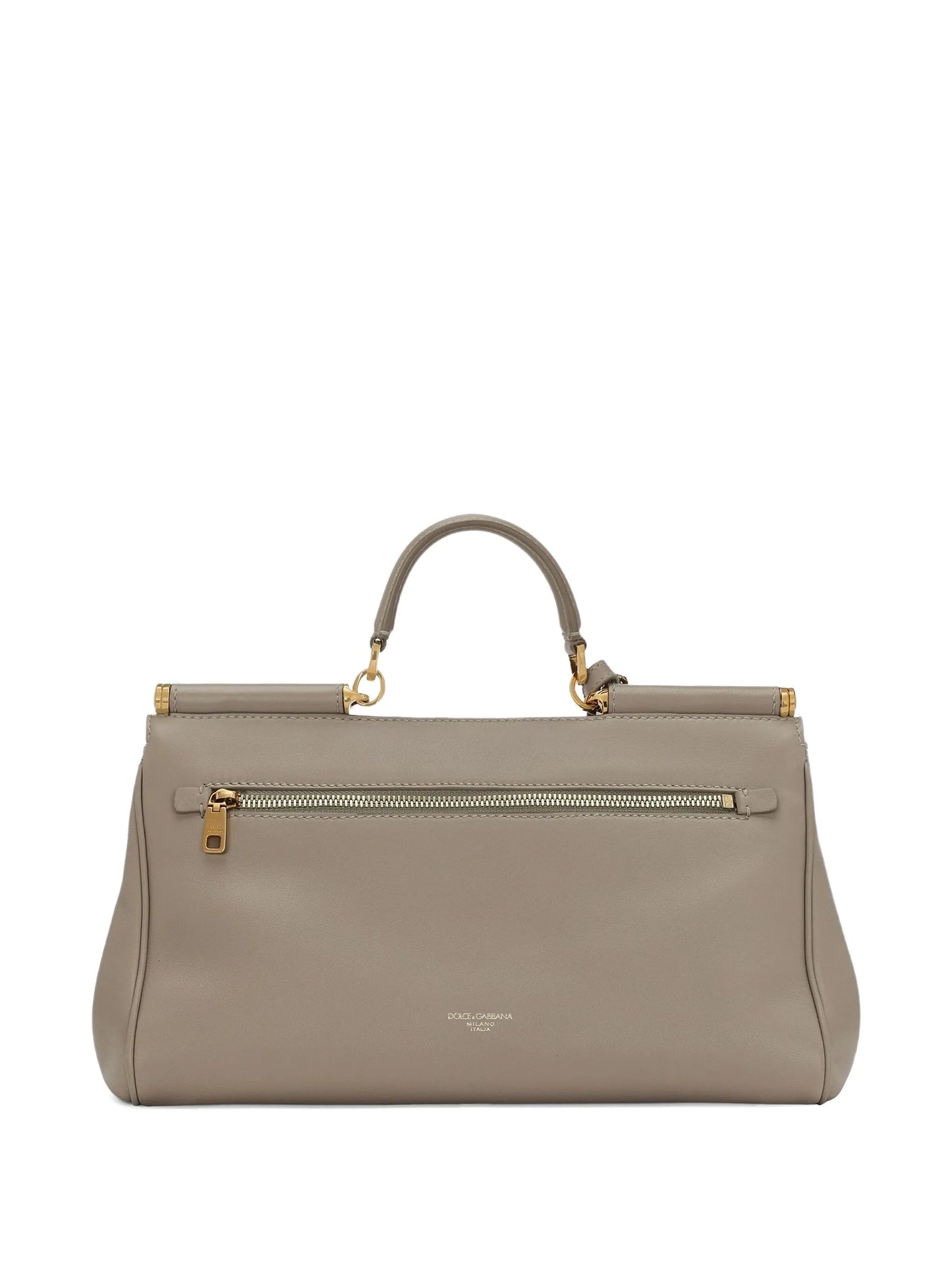 Sicily lock-charm leather tote bag