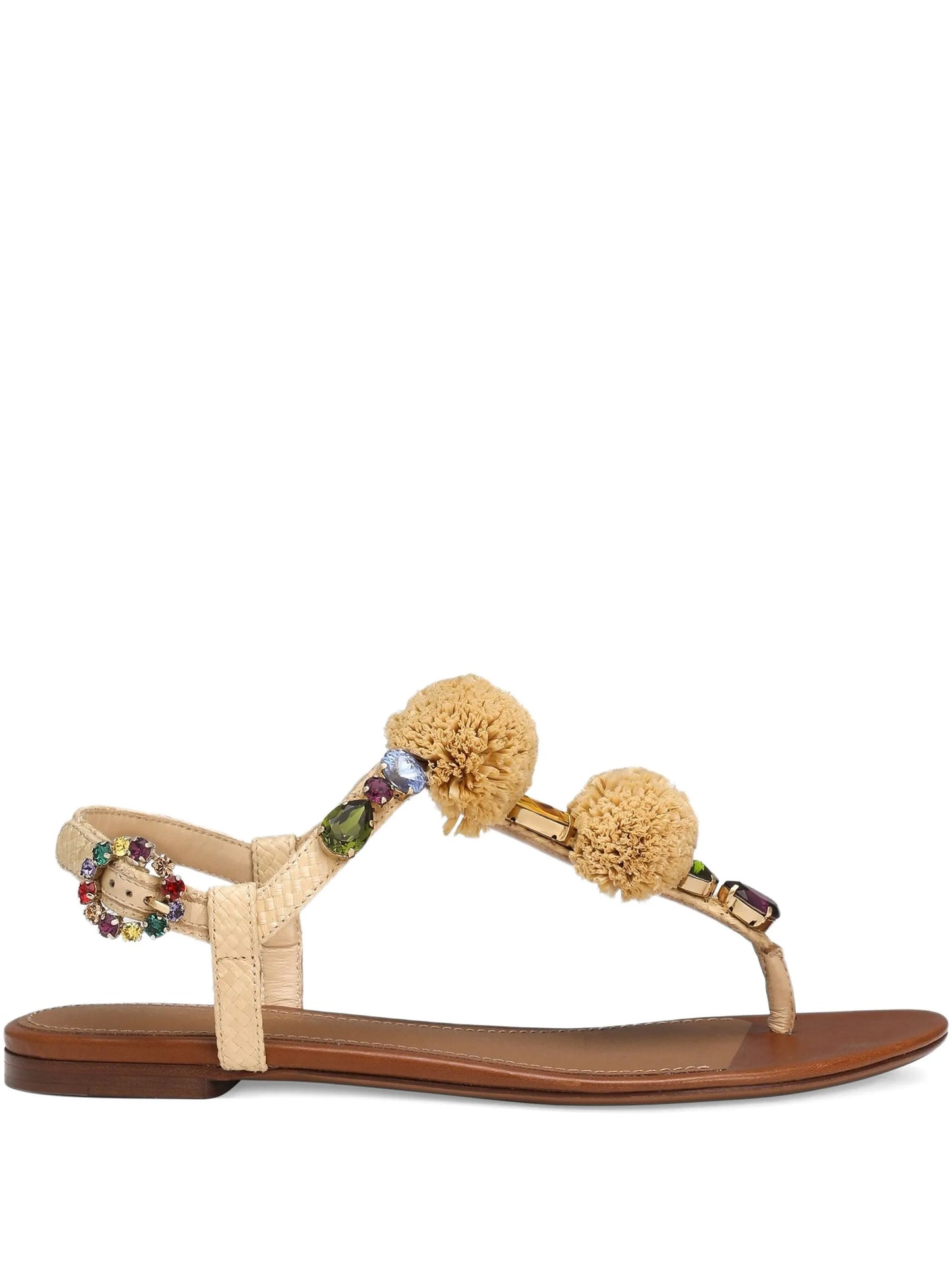 pompom-detail sandals