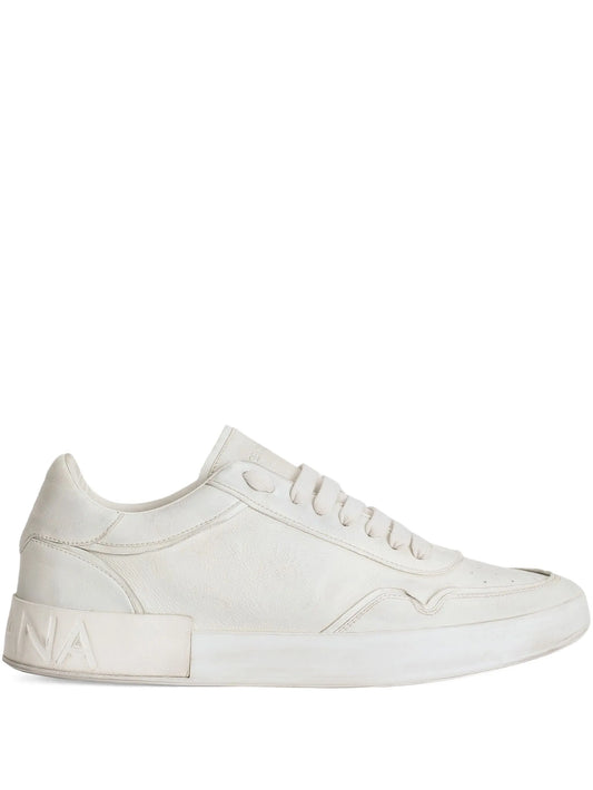 Portofino leather lace-up trainers
