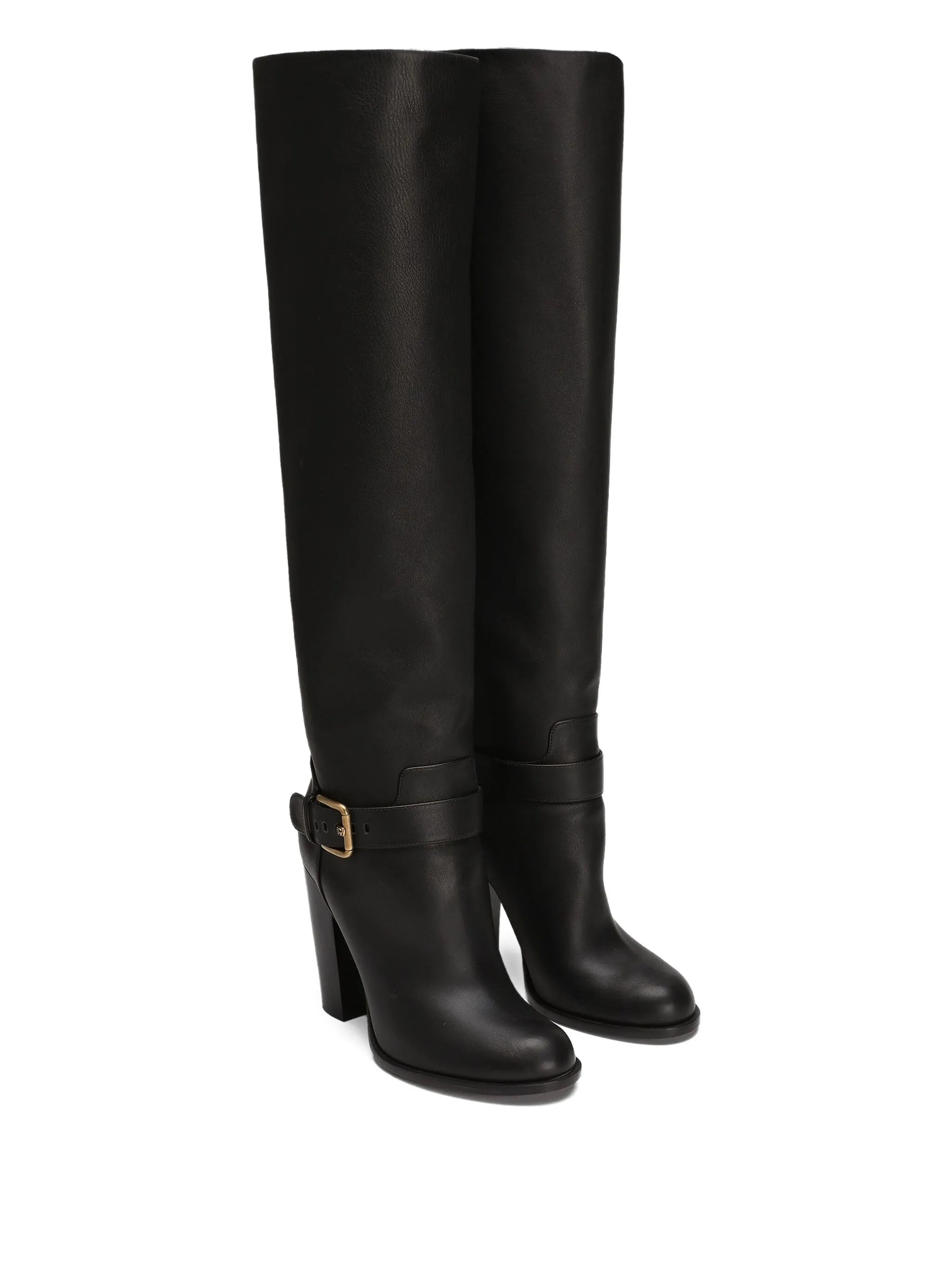 leather knee-high boots