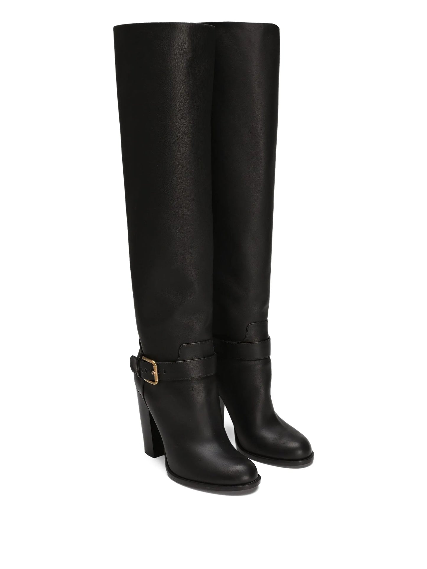 leather knee-high boots