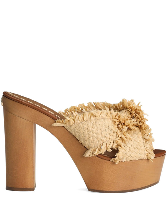 130mm frayed-detail sandals