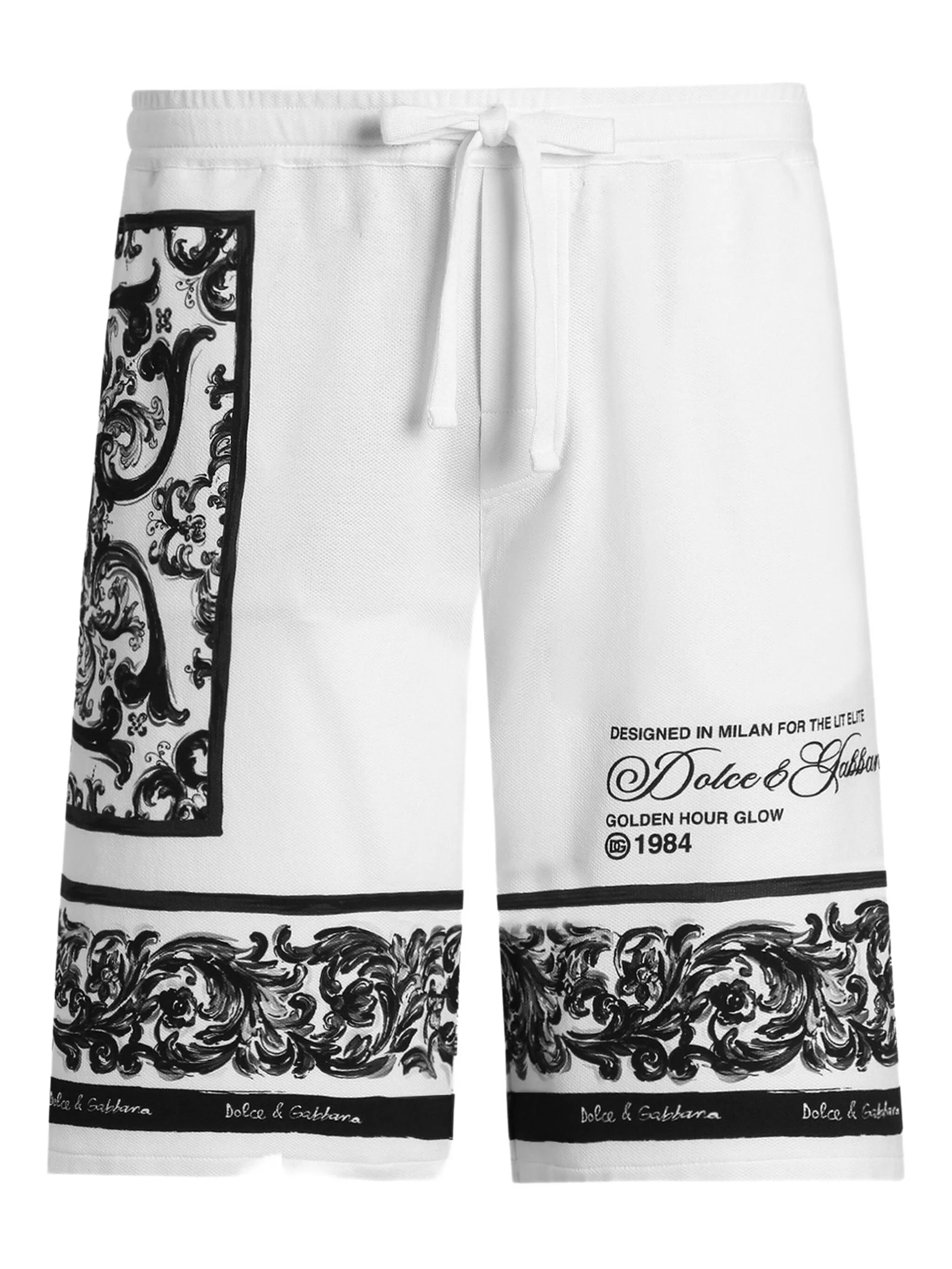 logo-print cotton shorts