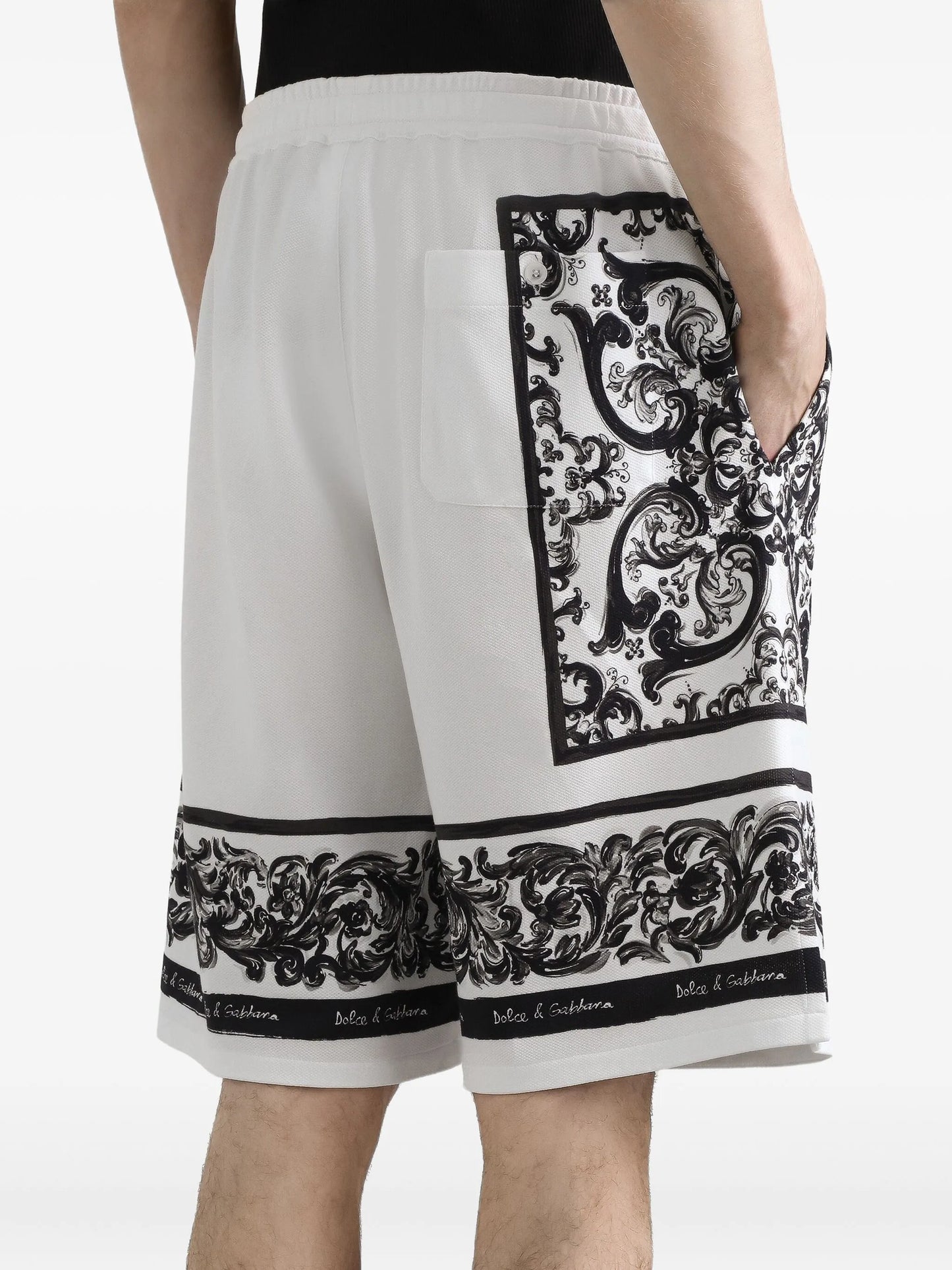 logo-print cotton shorts