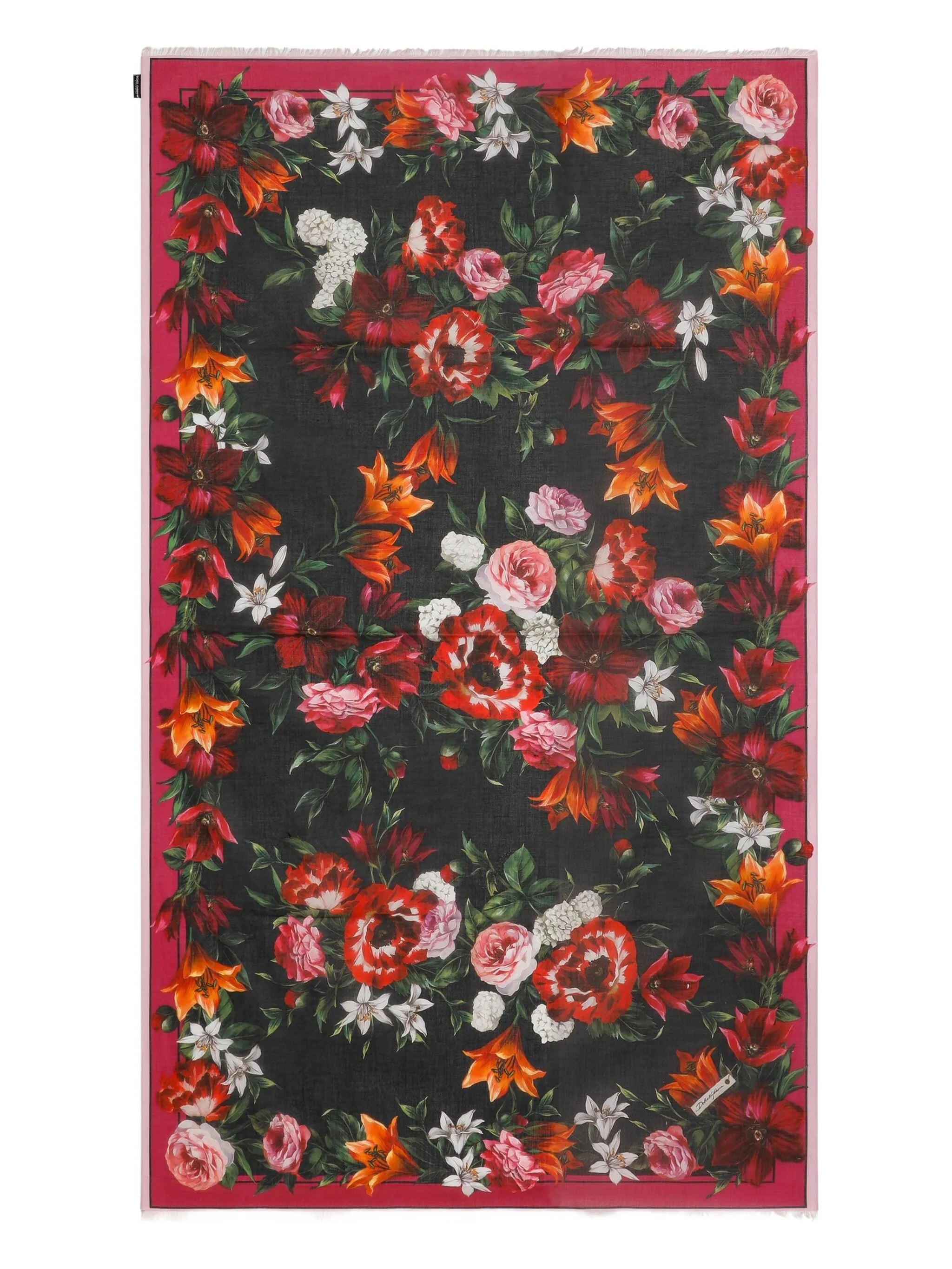 floral-print beach towel
