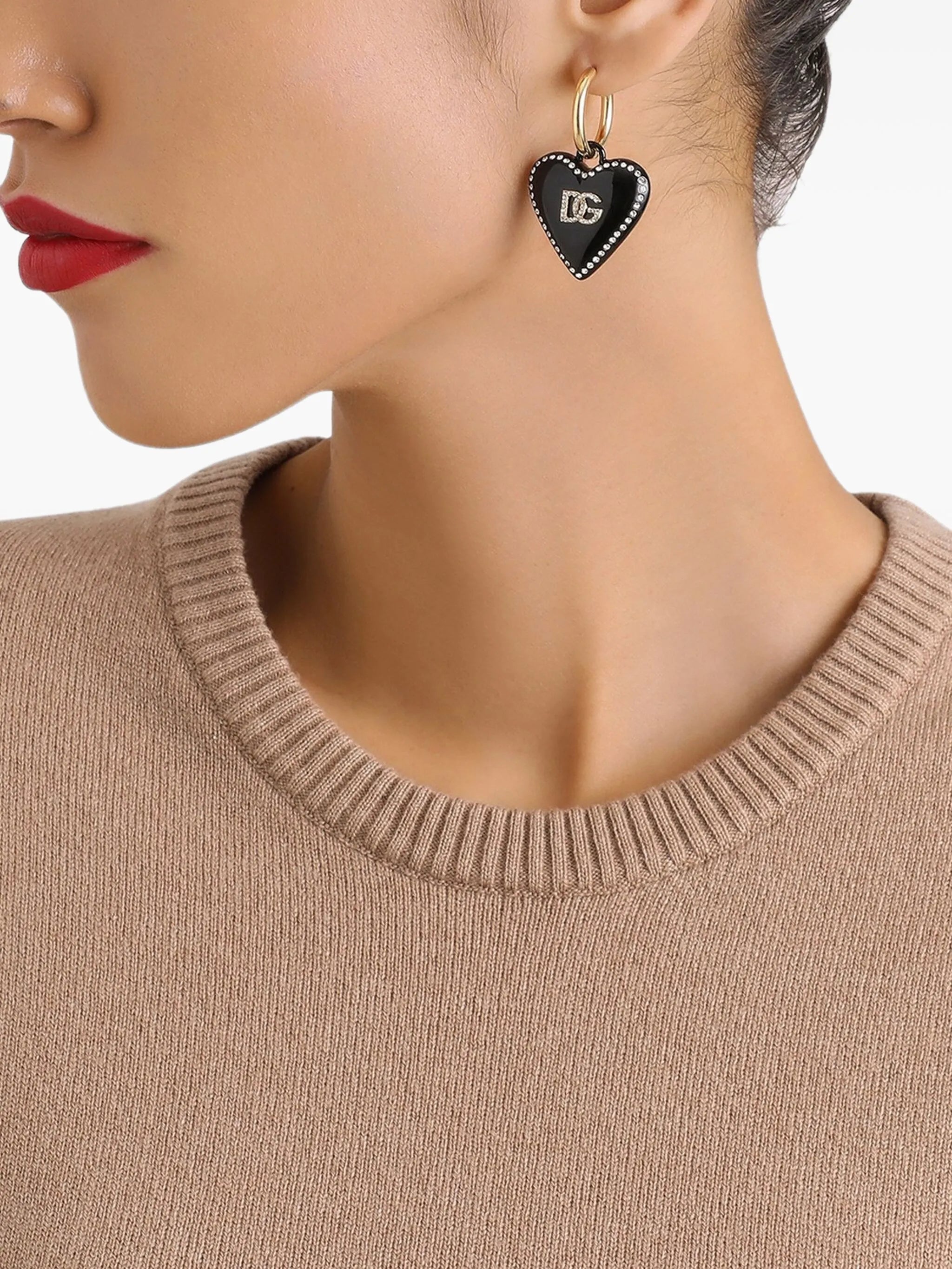 heart drop earrings