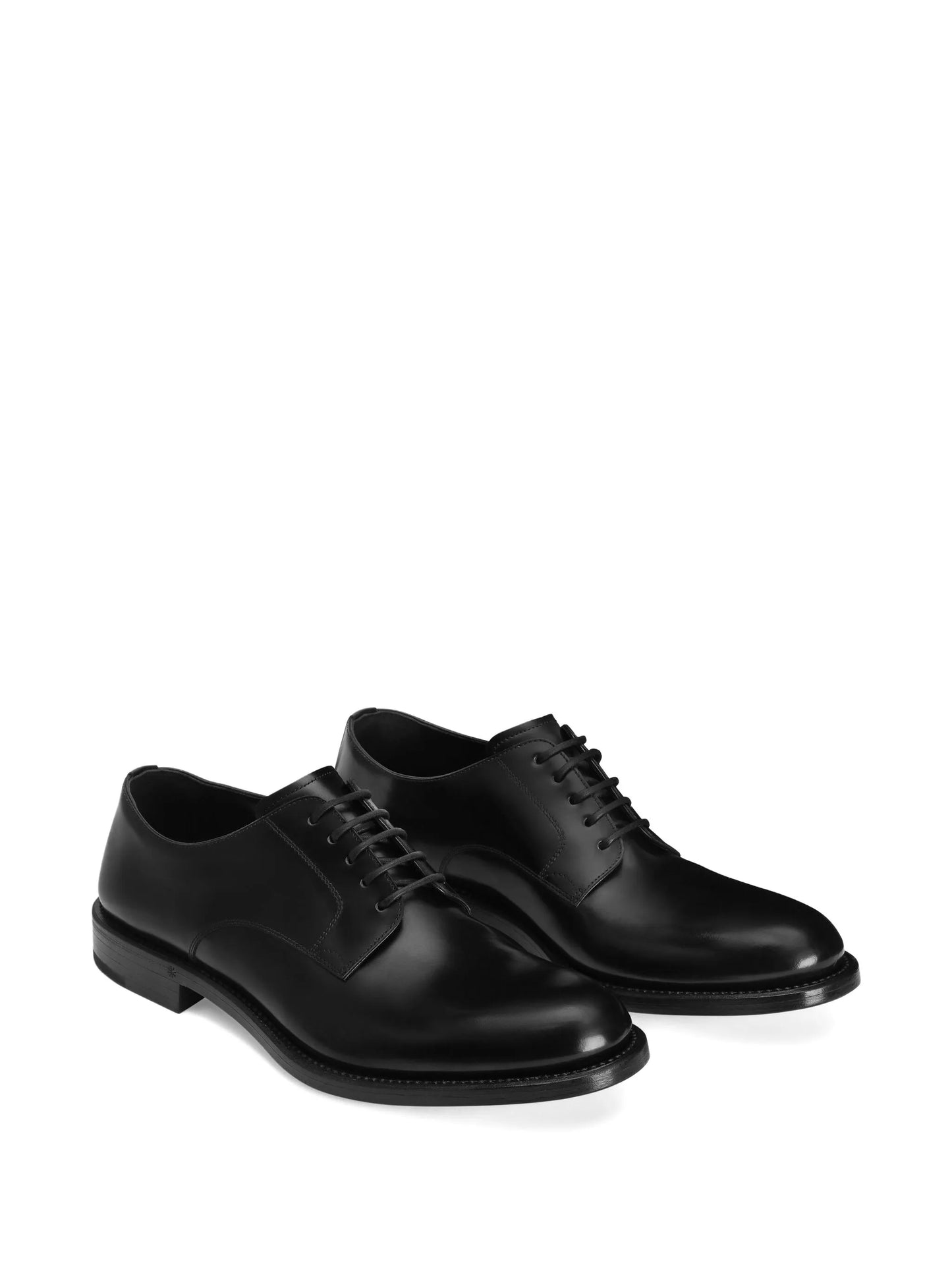 brushed lace-up derby shoes