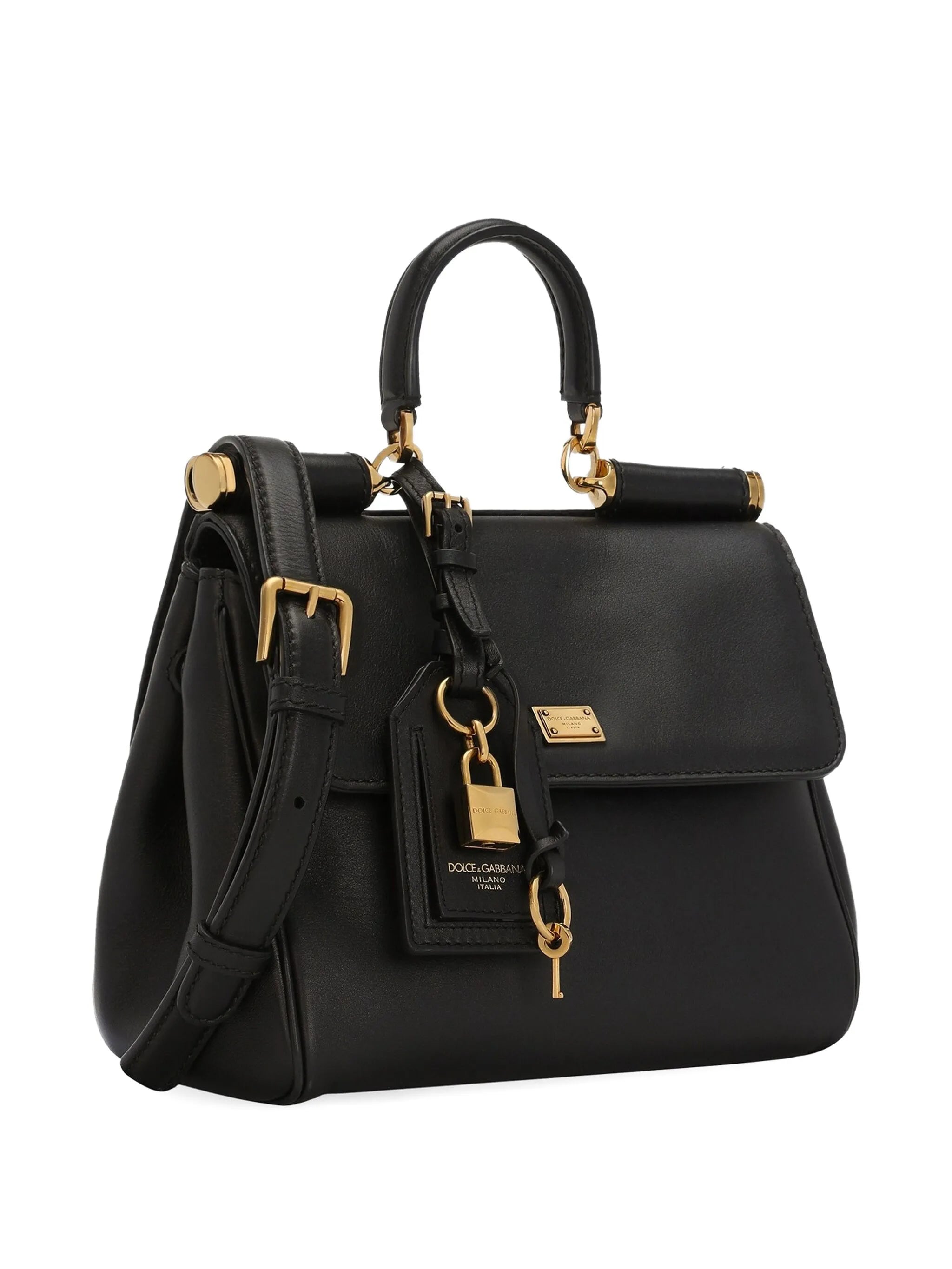 medium Sicily structured leather handbag
