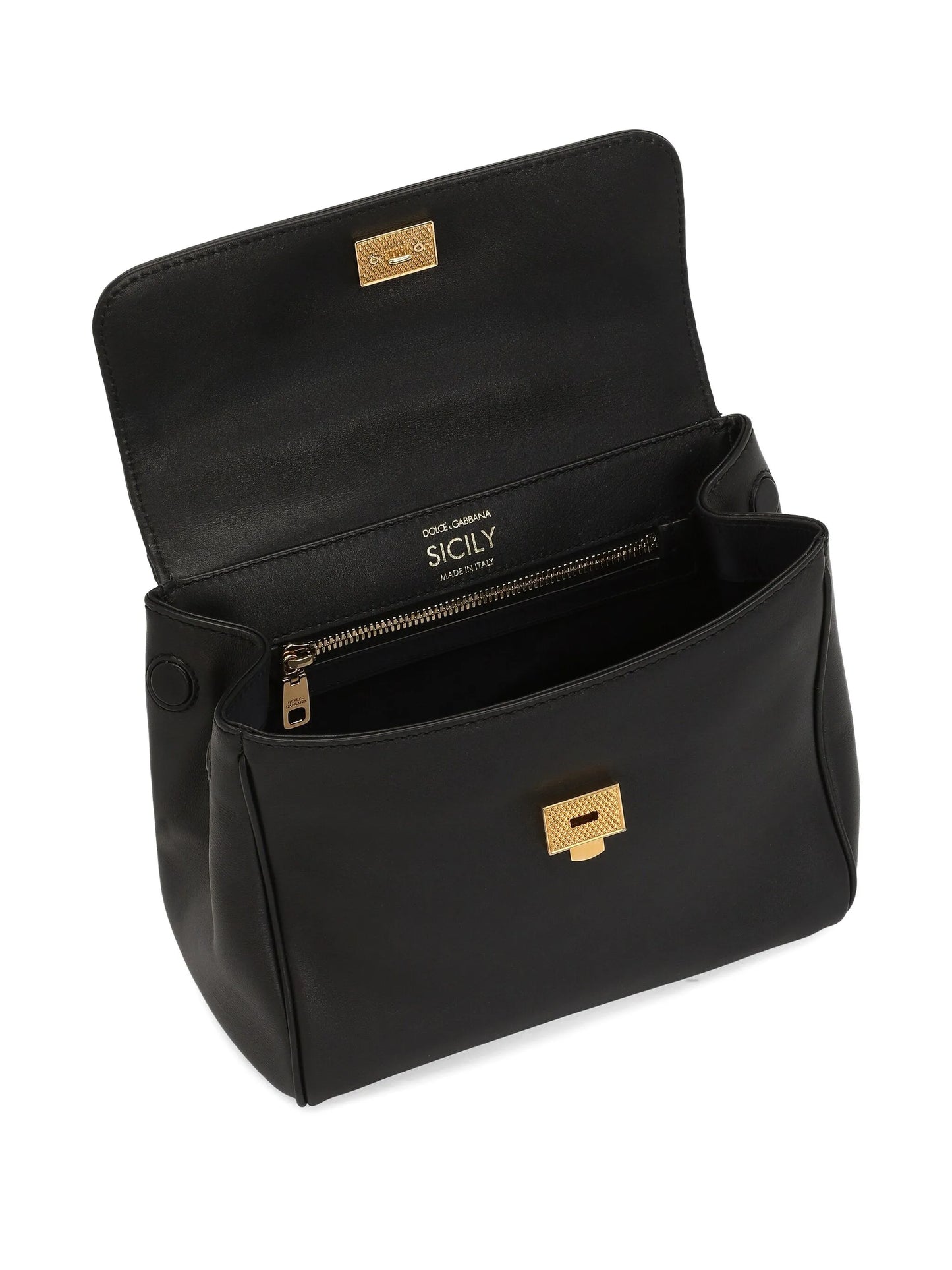 medium Sicily structured leather handbag