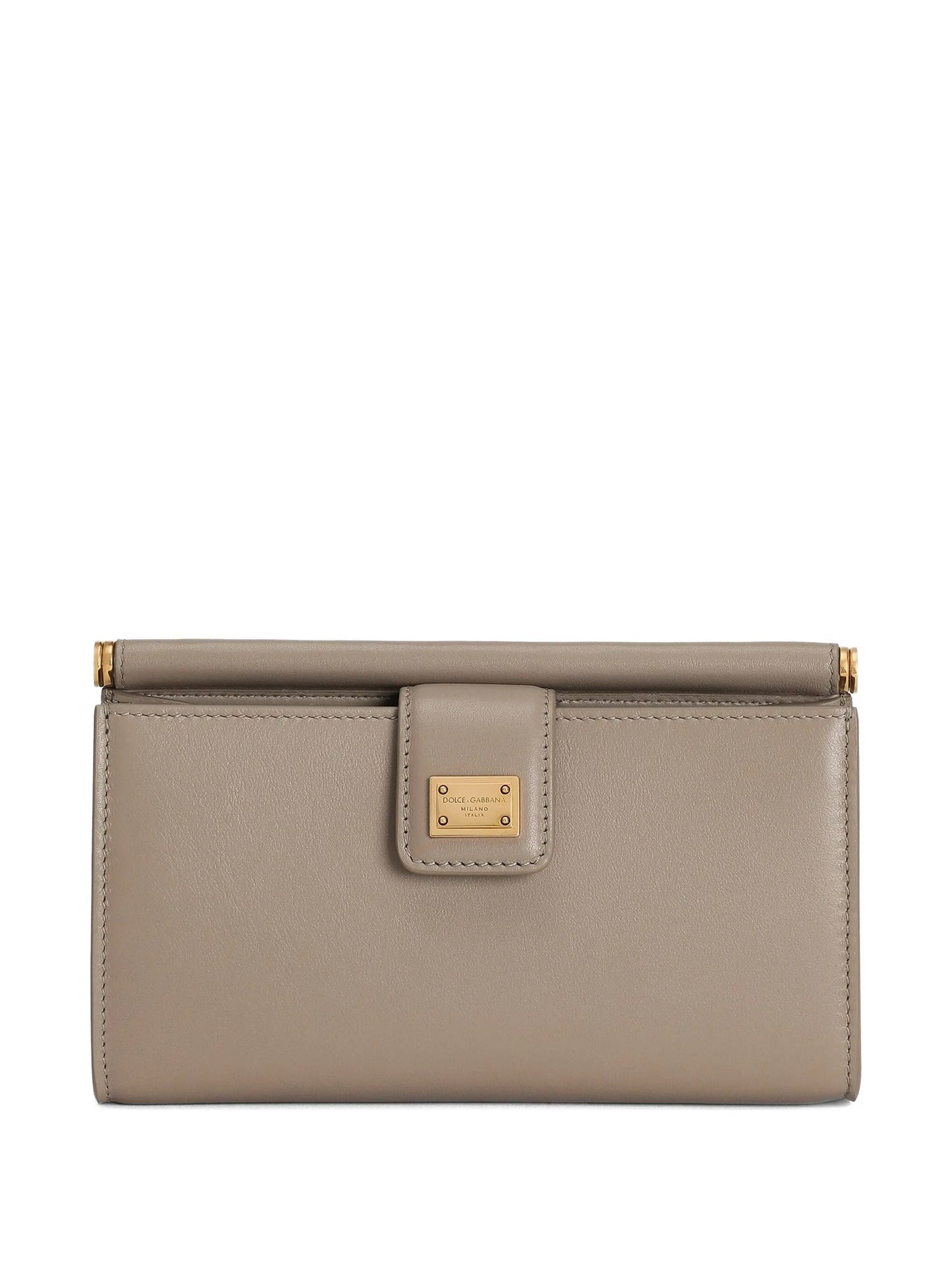 clasp-fastening leather mini bag