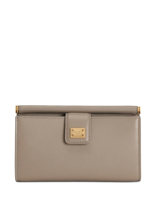 clasp-fastening leather mini bag