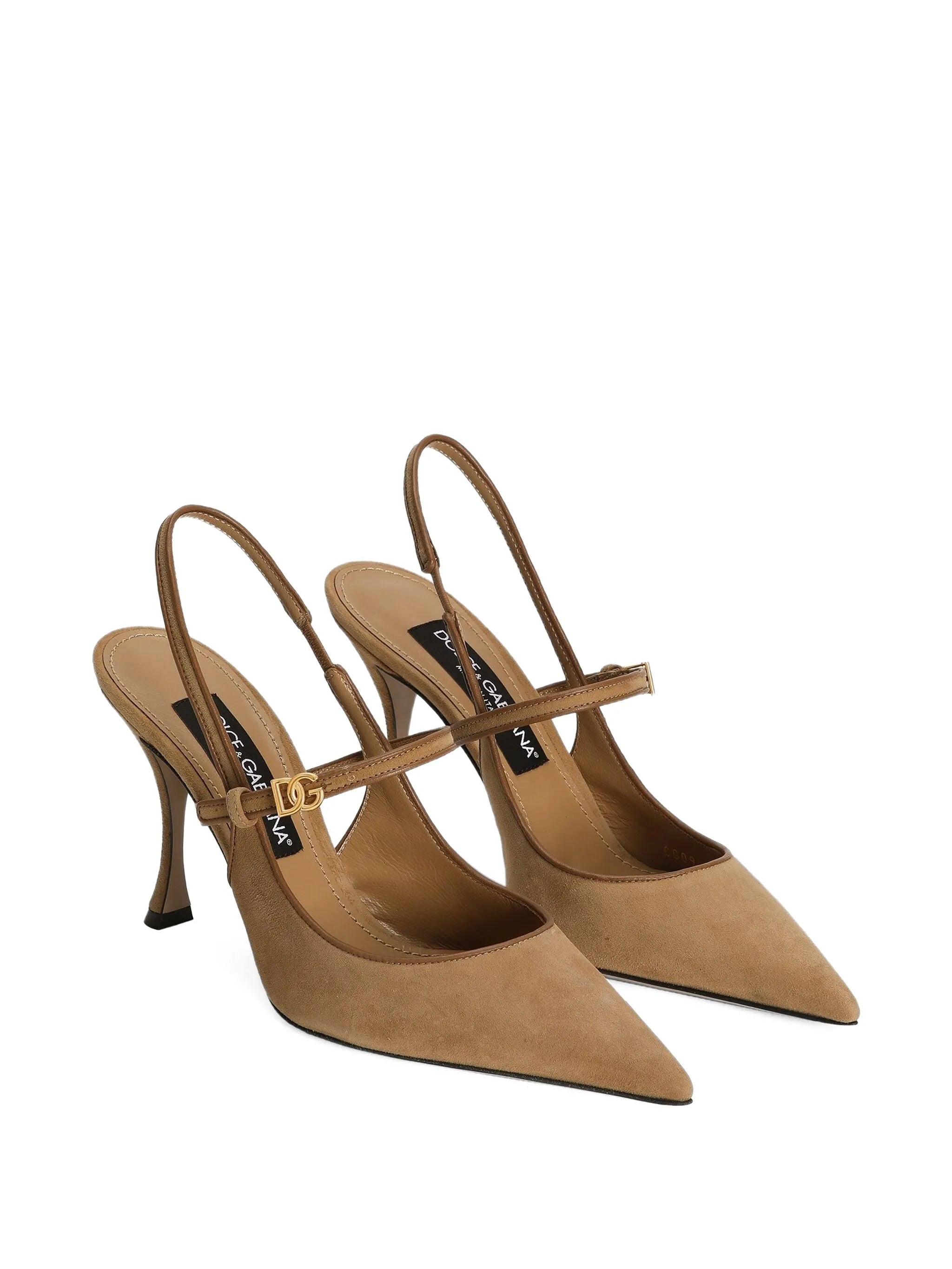 logo-appliqué slingback pumps