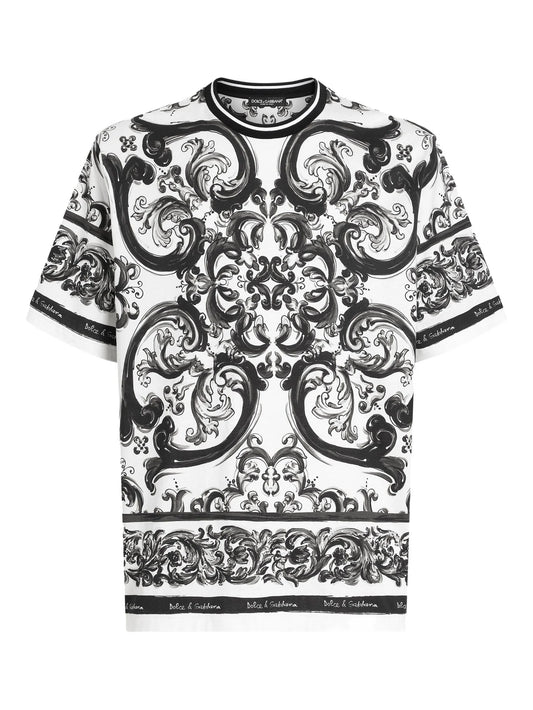 Majolica-print T-shirt