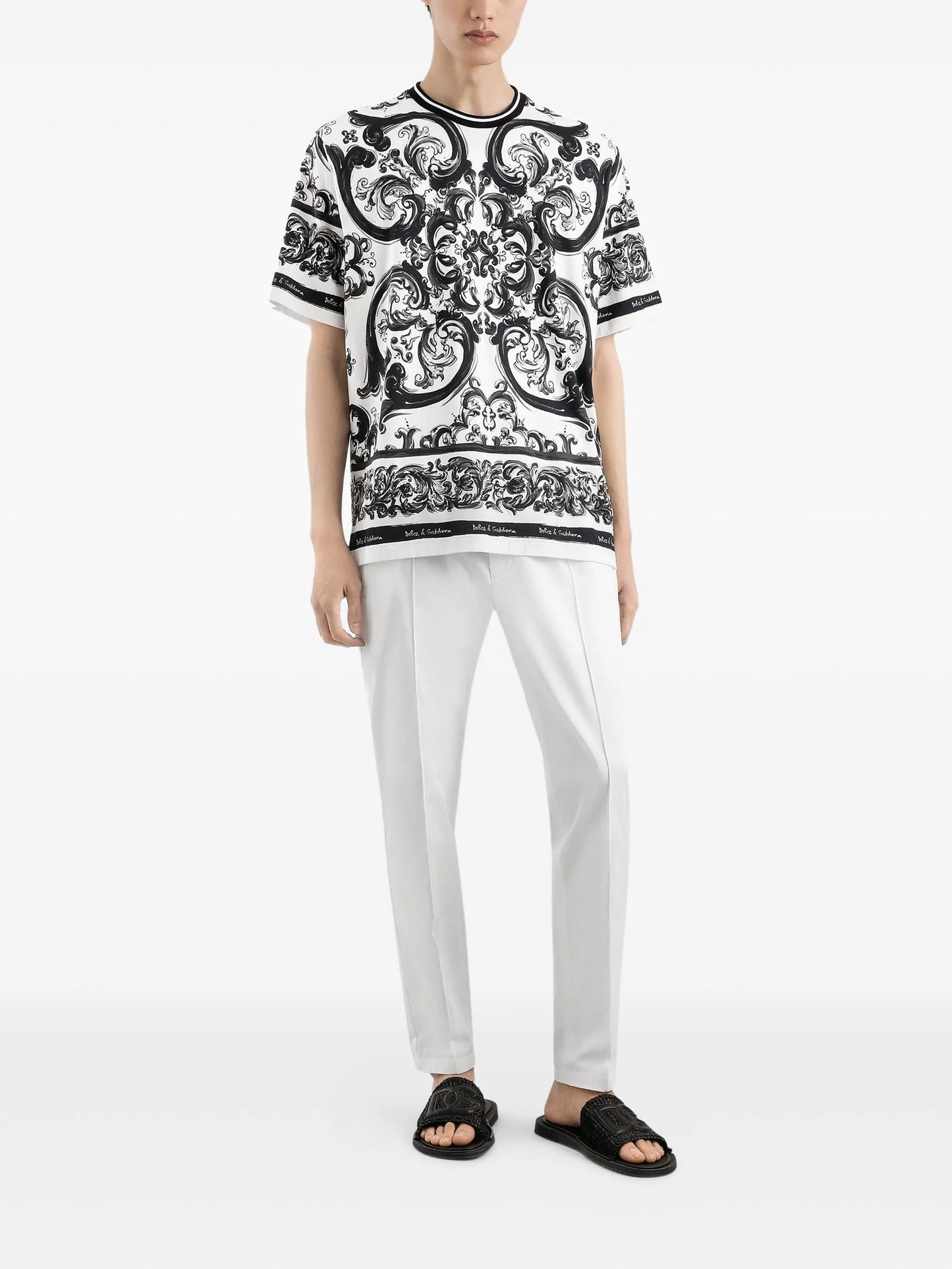Majolica-print T-shirt