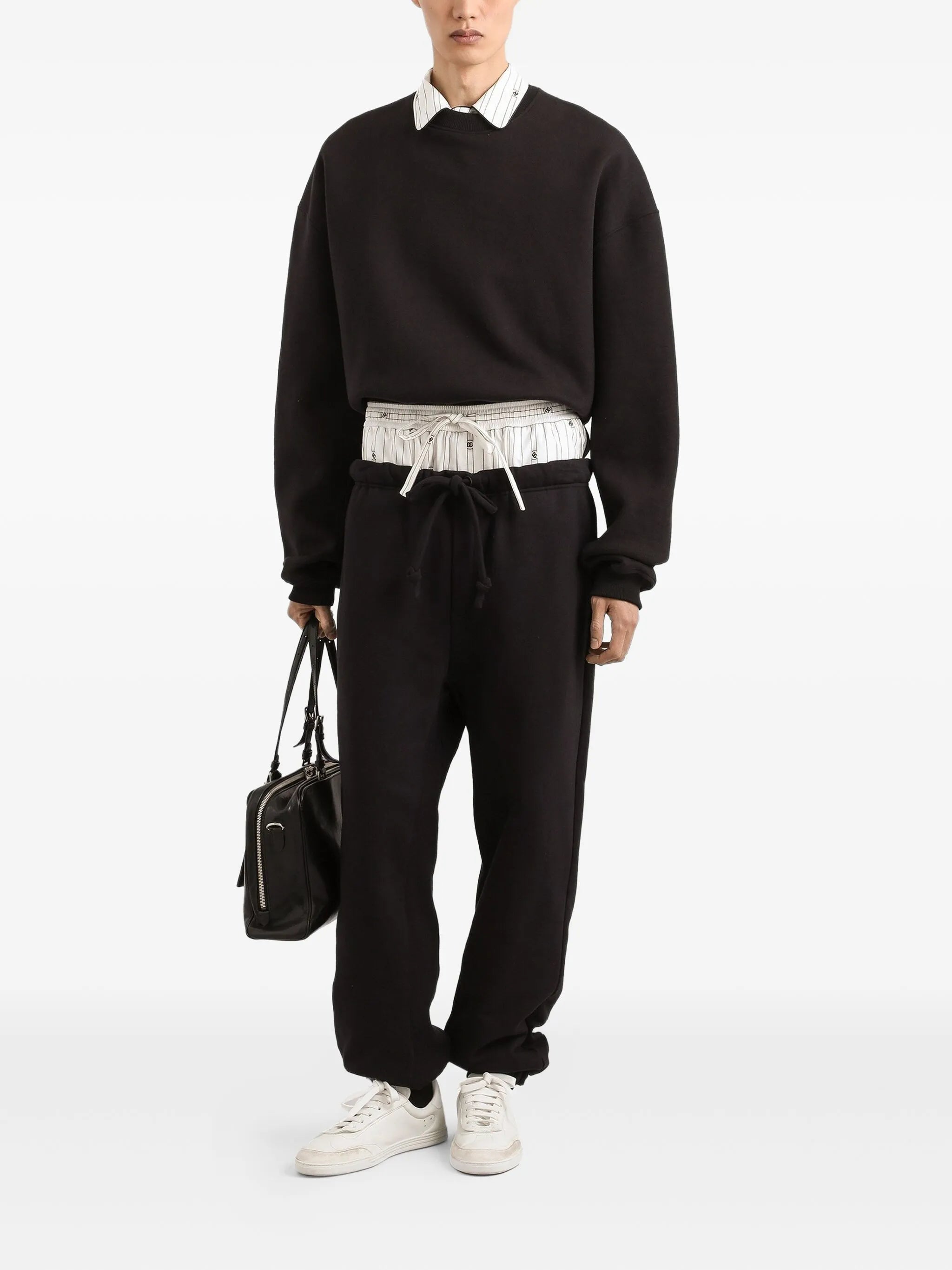 cropped long-sleeve sweatshirt