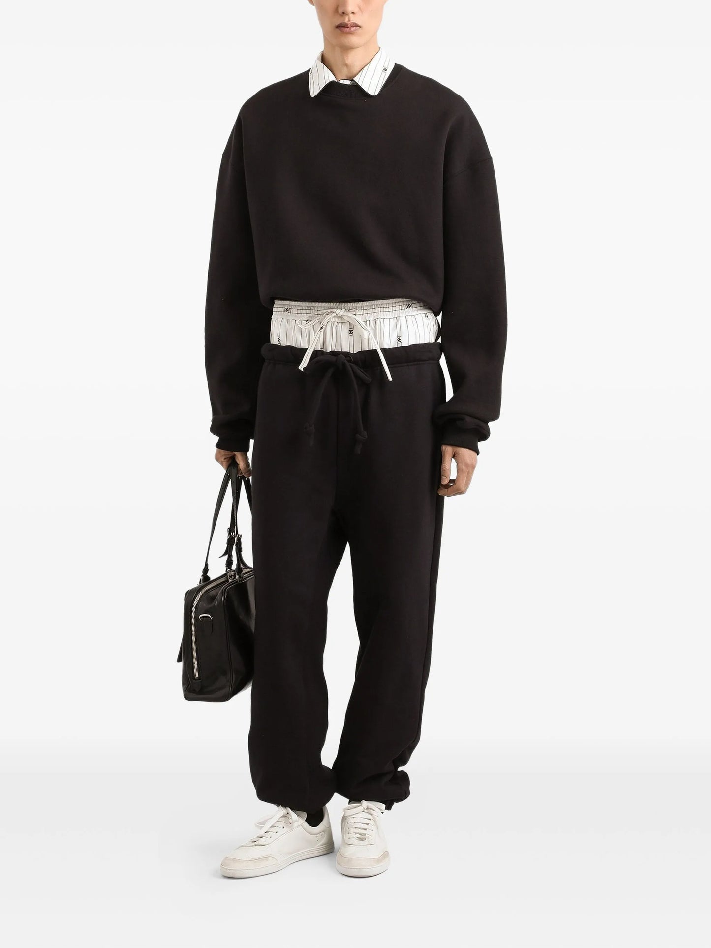 cropped long-sleeve sweatshirt