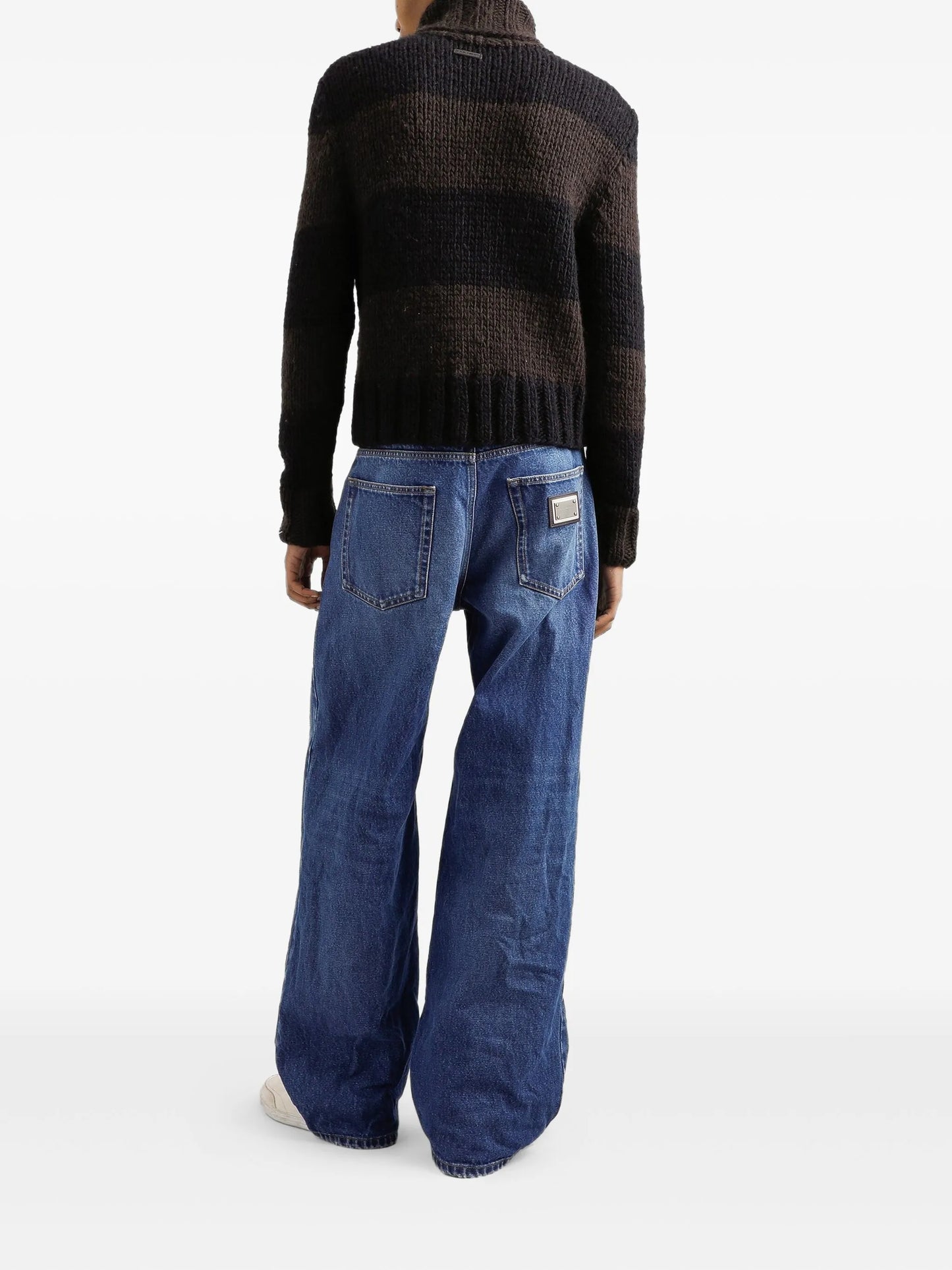 logo-plaque cotton jeans