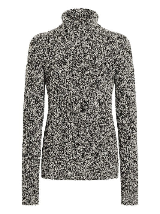 turtleneck marl-knit sweater