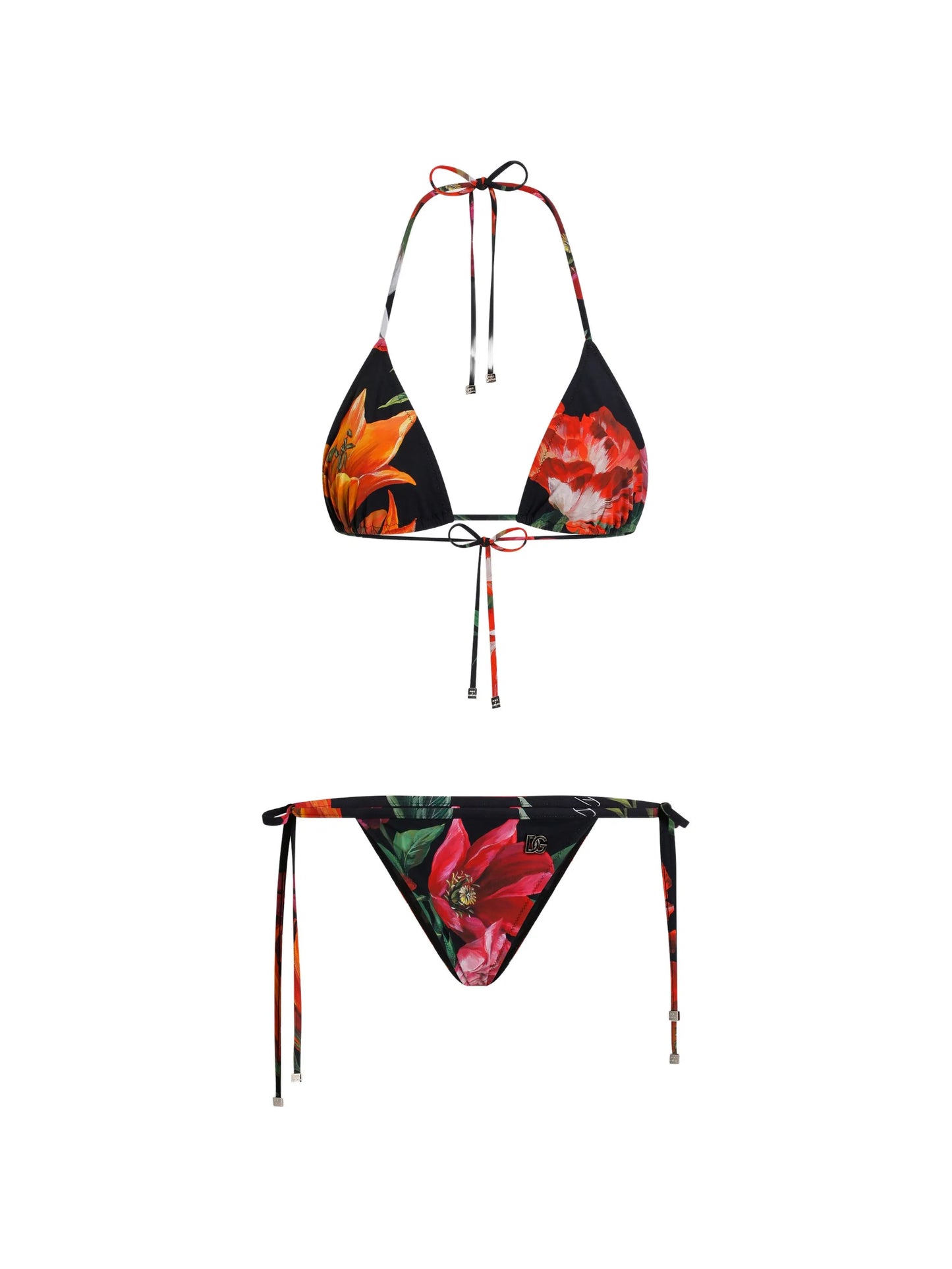 floral-print bikini set