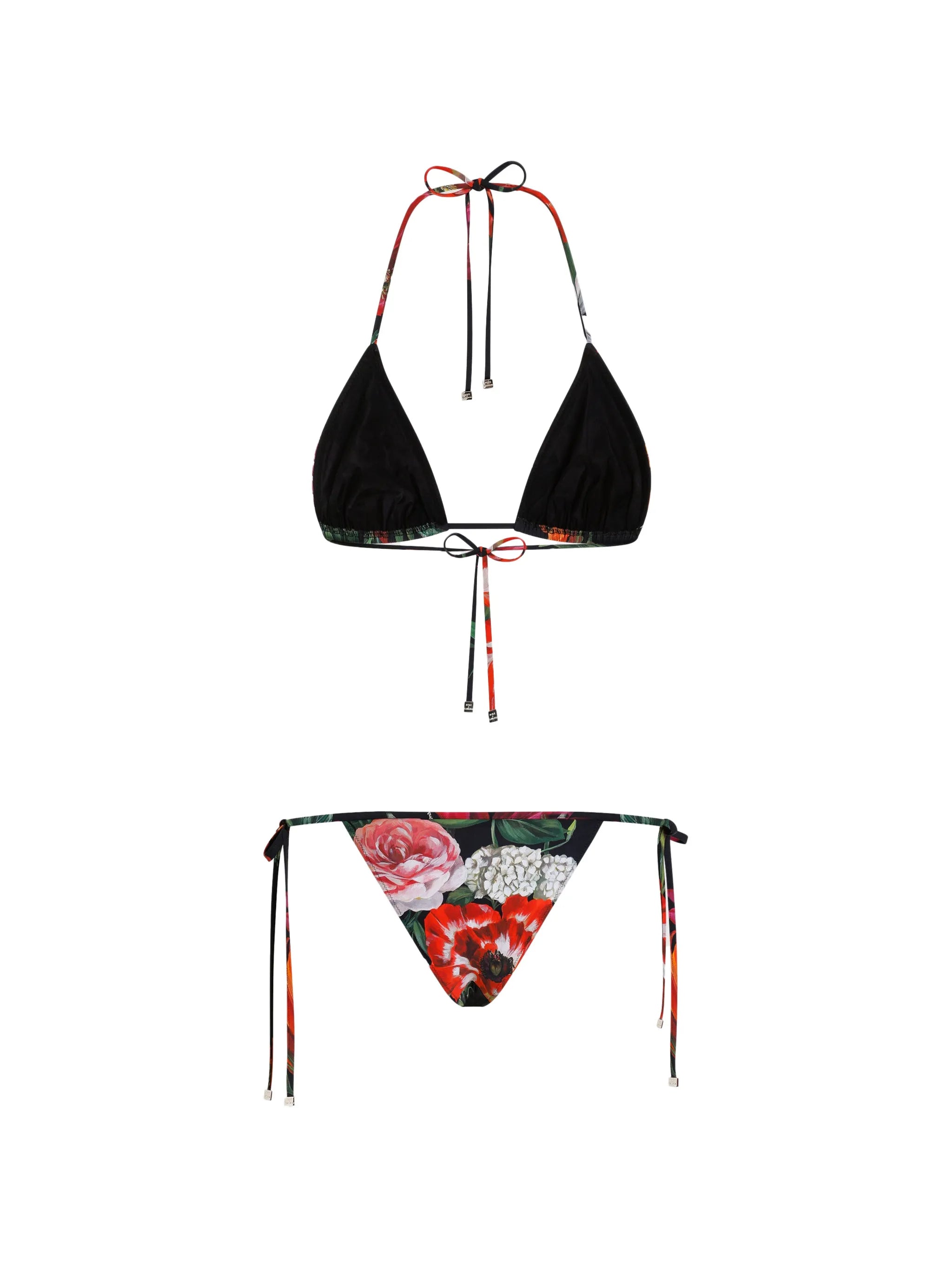 floral-print bikini set